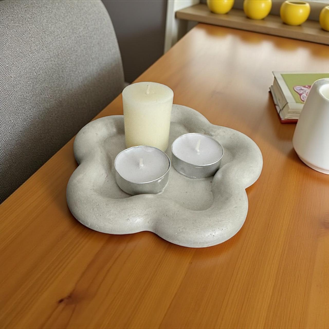 Plato decorativo de cemento