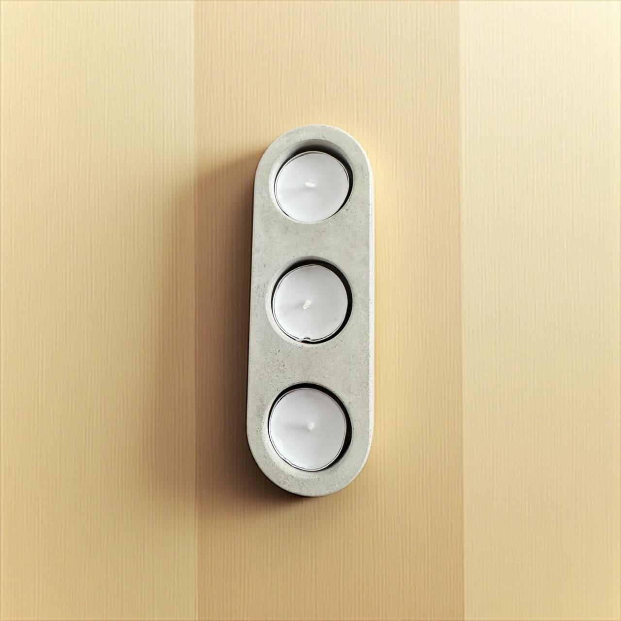 Portavelas de concreto