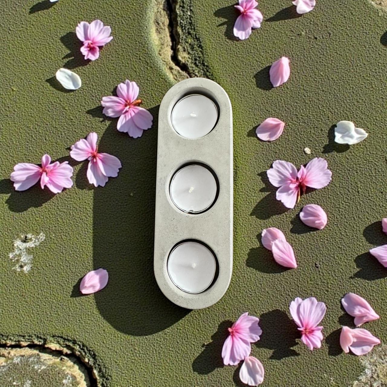 Portavelas de concreto