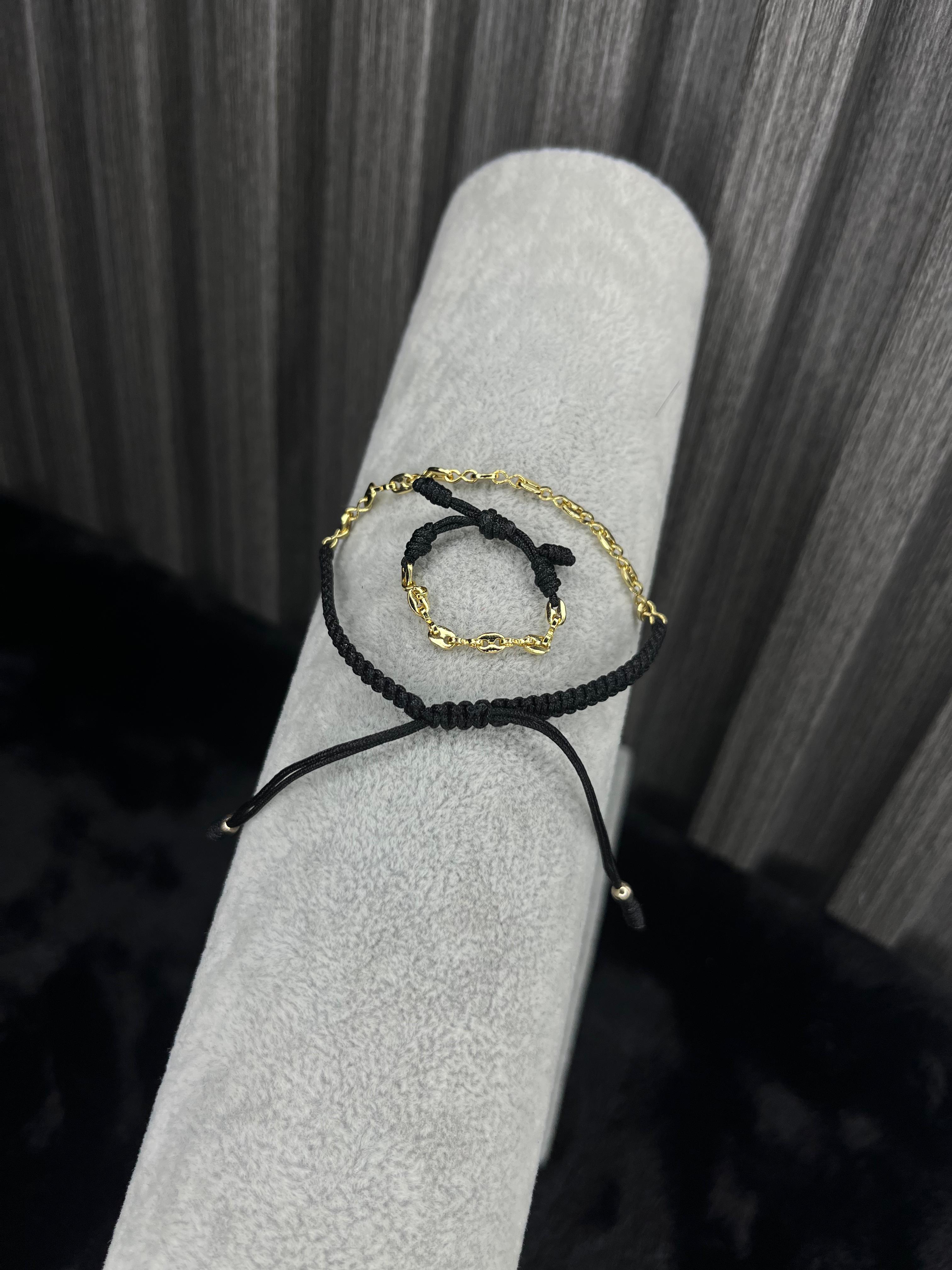 CONJUNTO PULSERA ANILLO TEJIDO GUCCI