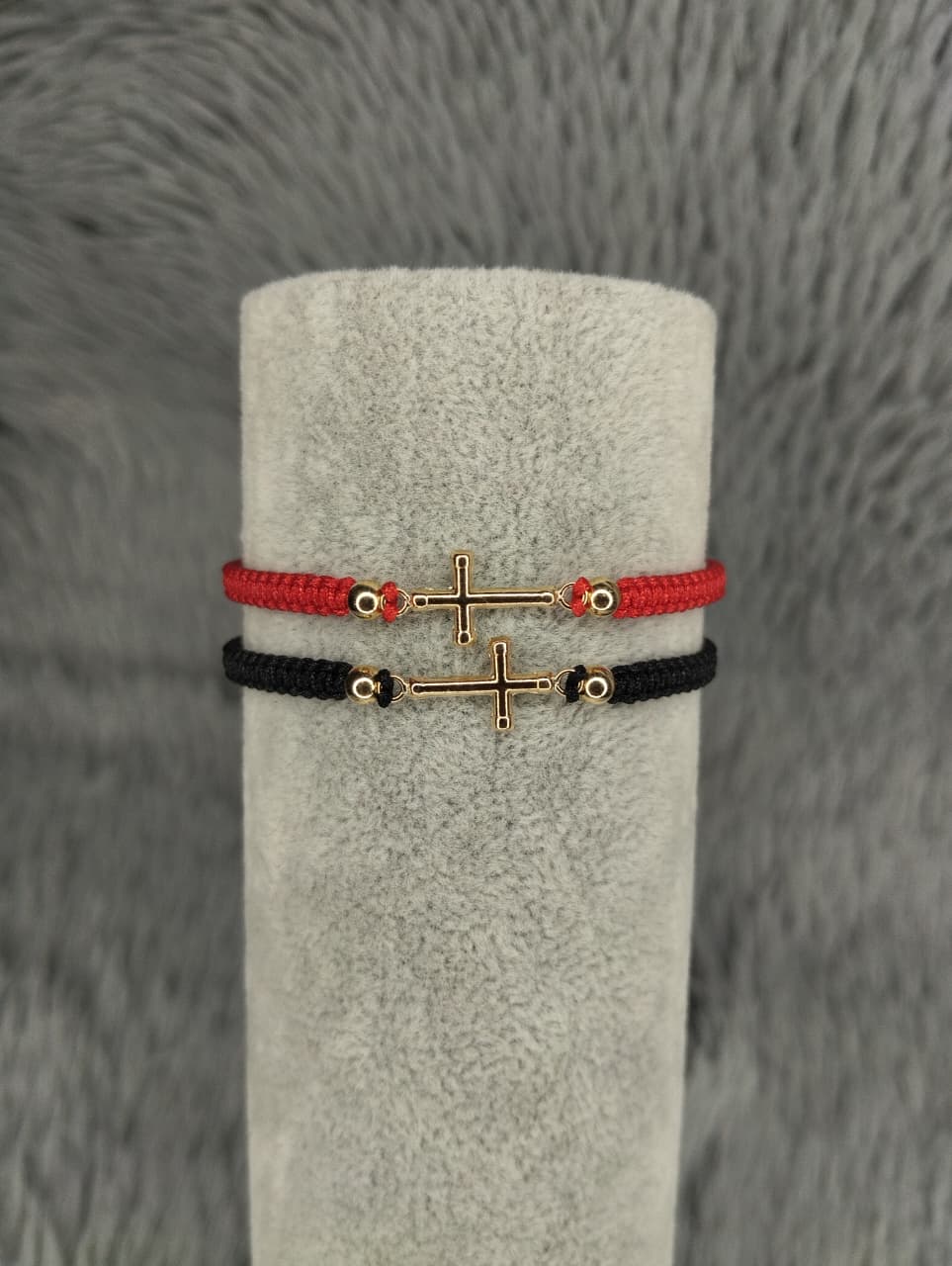 PULSERA CRUZ TUBULAR 2 BALINES