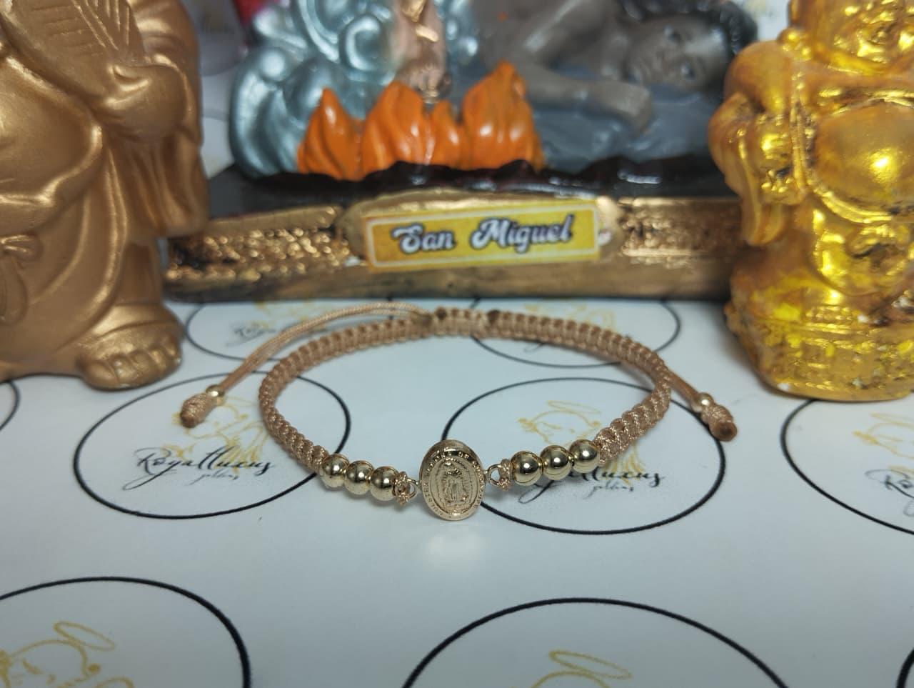 PULSERA VIRGEN DE GUADALUPE 6 BALINES