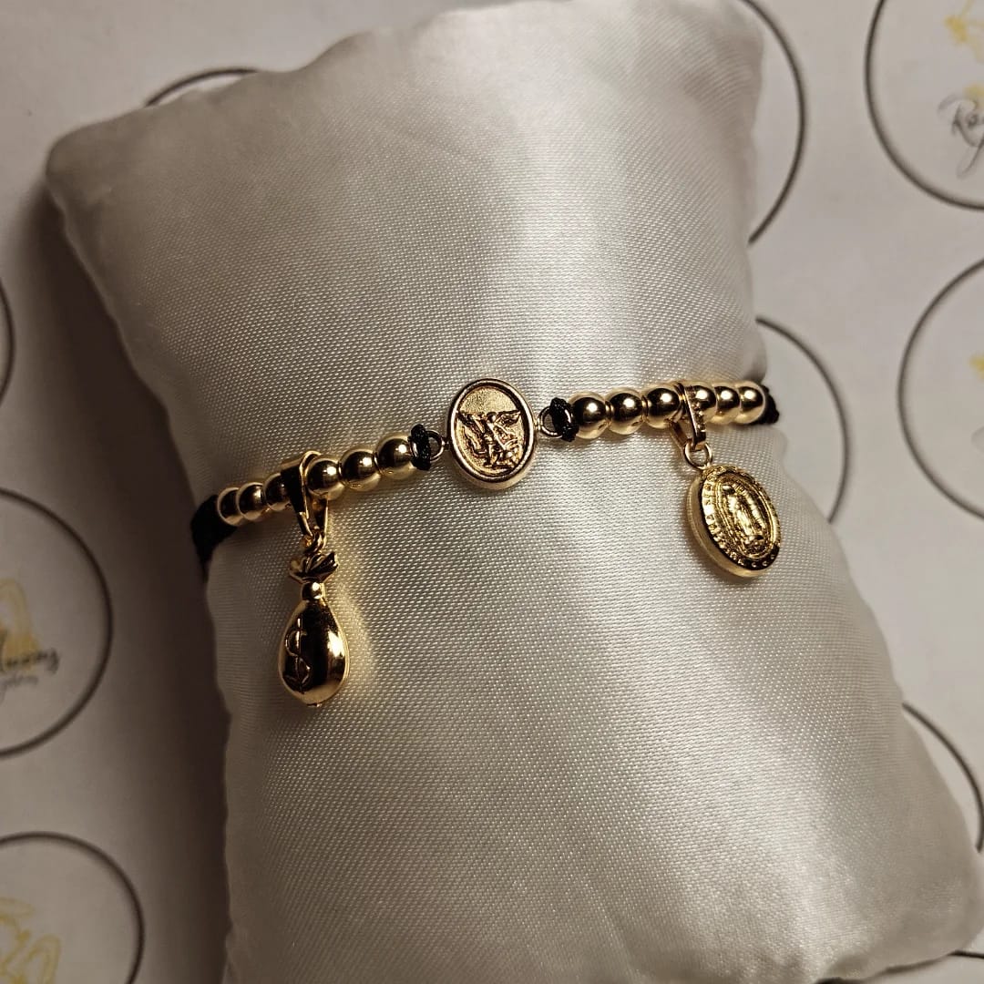 PULSERA TRIPLE PROTECCION-ABUNDANCIA-FÉ