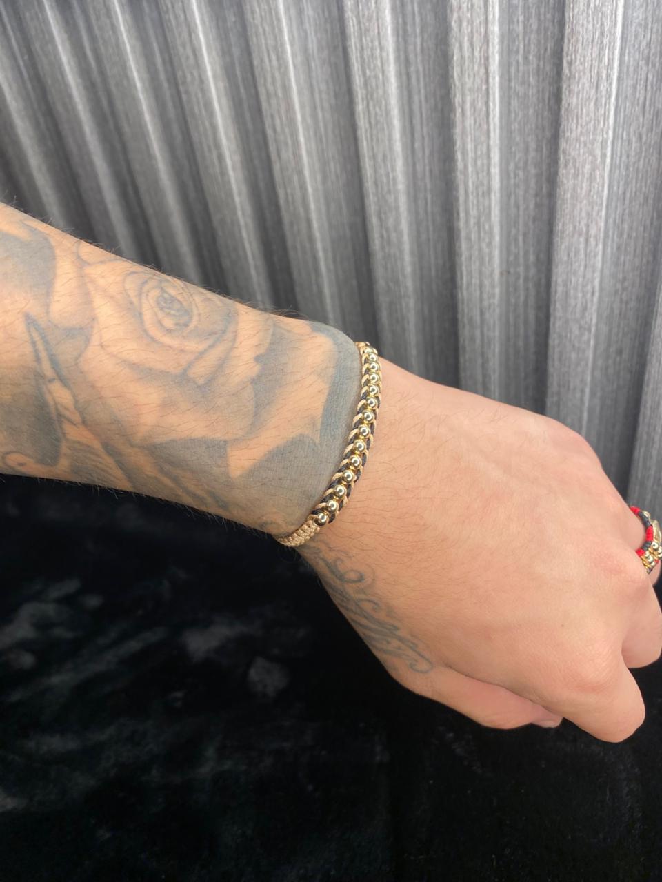 PULSERA ENTRELAZADA LISA 4MM