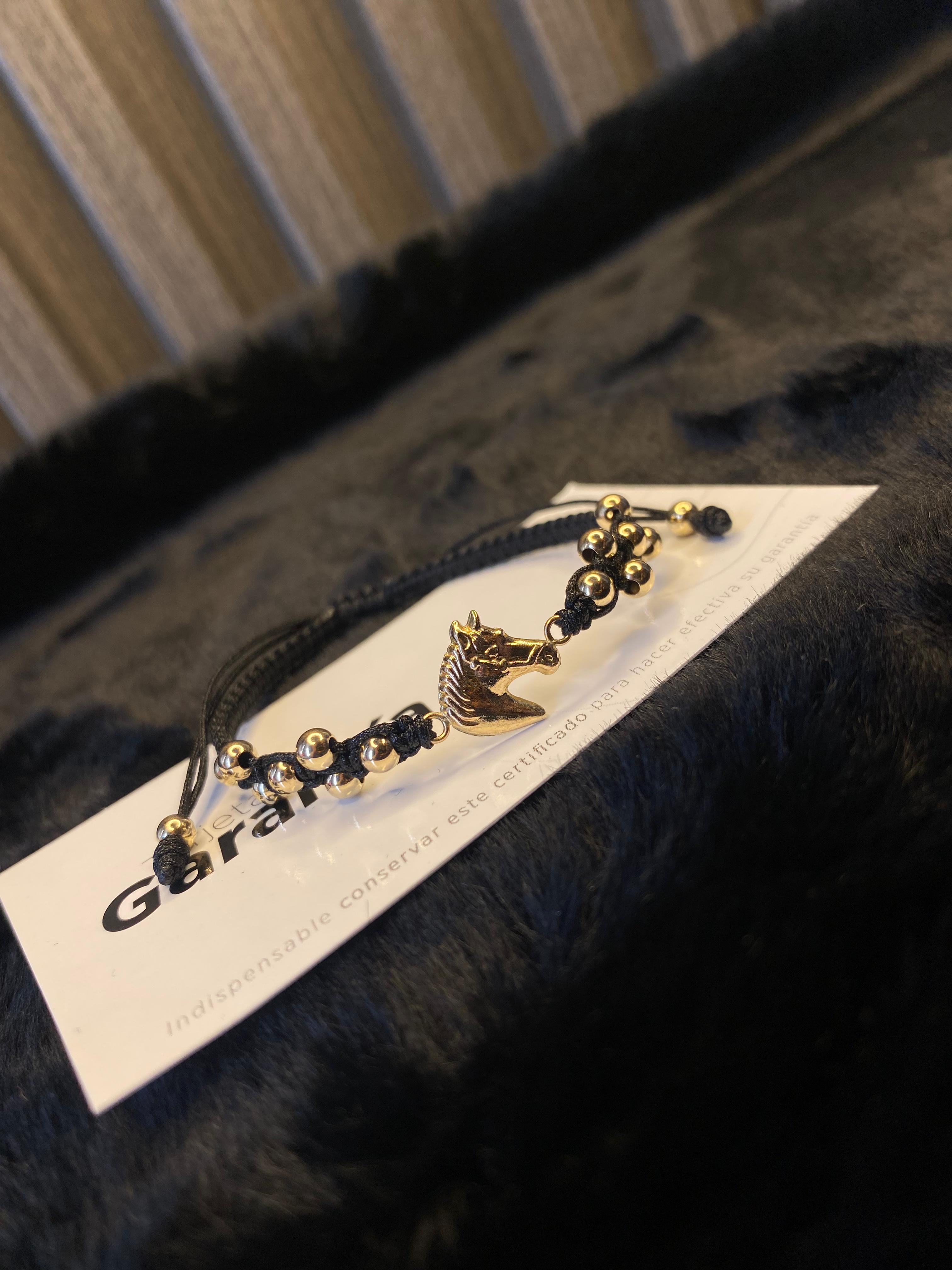 PULSERA SILUETA DE CABALLO TEJIDO RED