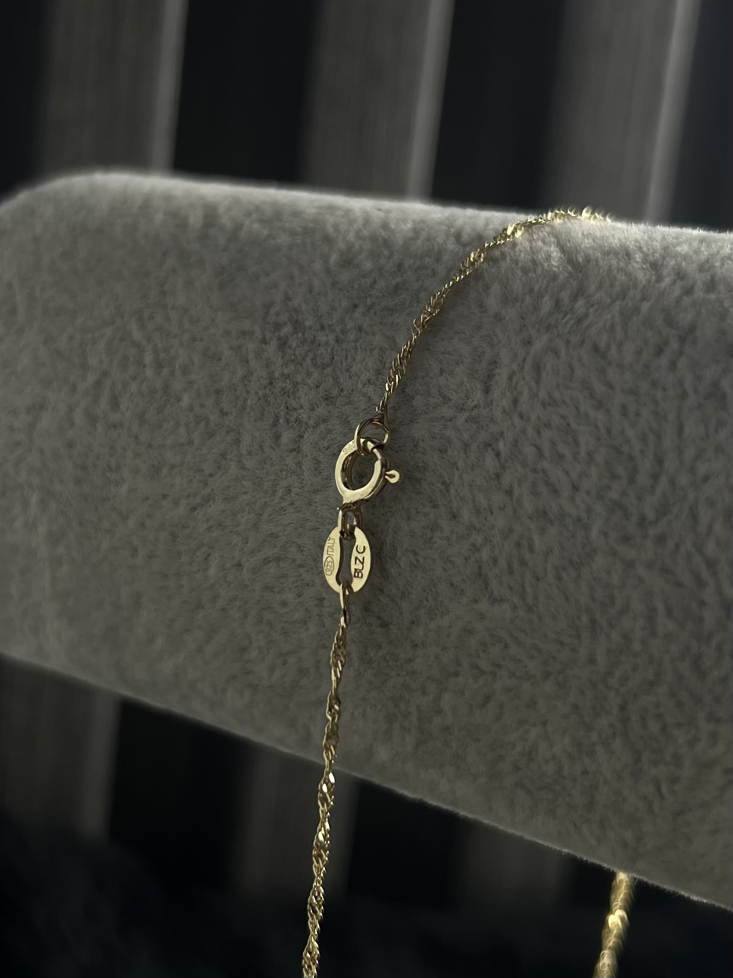 CADENA SINGAPUR CRUZ CIRCONES AZUL