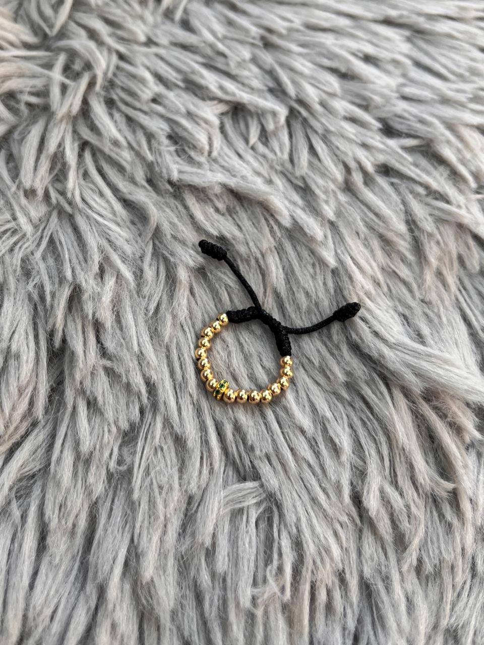 ANILLO RONDEL VERDE LISO 3MM