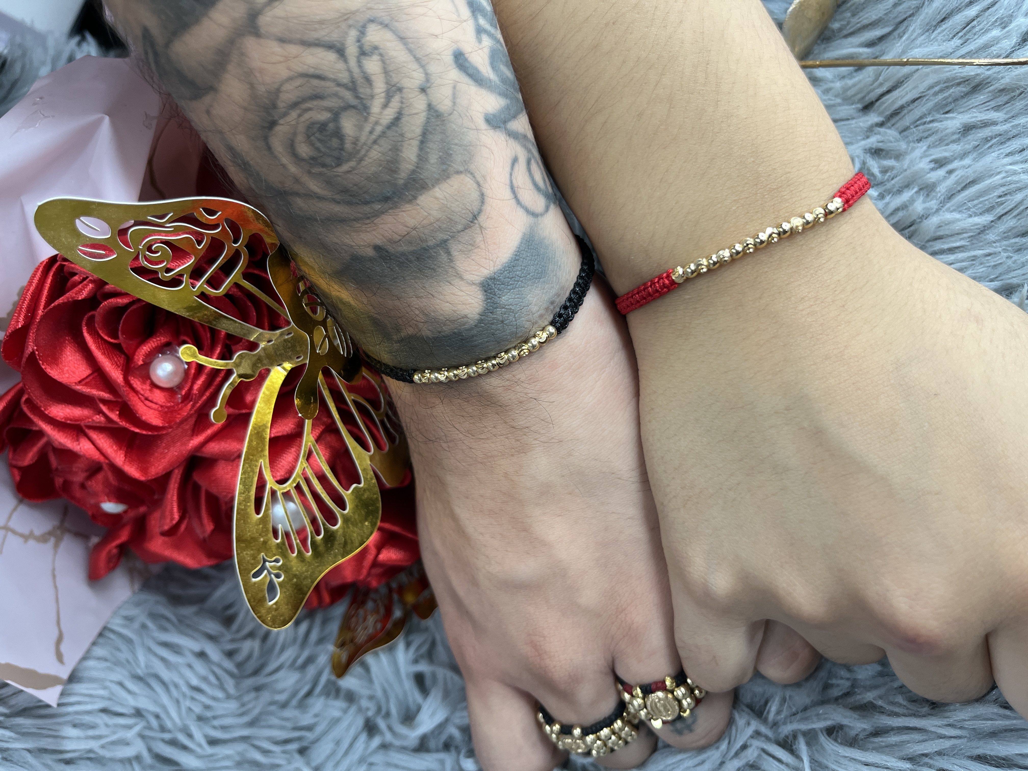 CONJUNTO PULSERAS INTERCALADO ITALY LISO 3MM