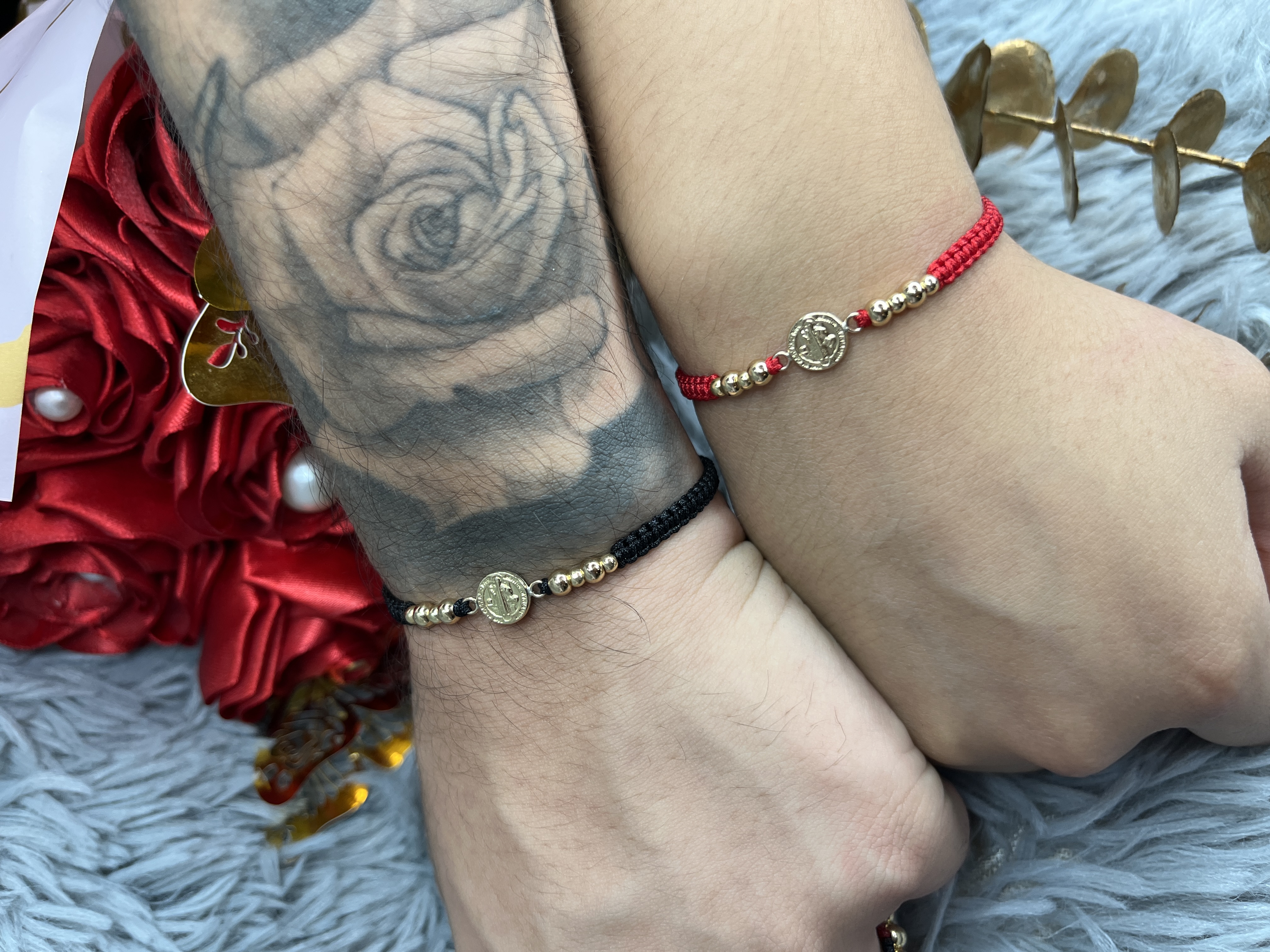 CONJUNTOS PULSERAS SAN BENITO INTERCALADO LISO