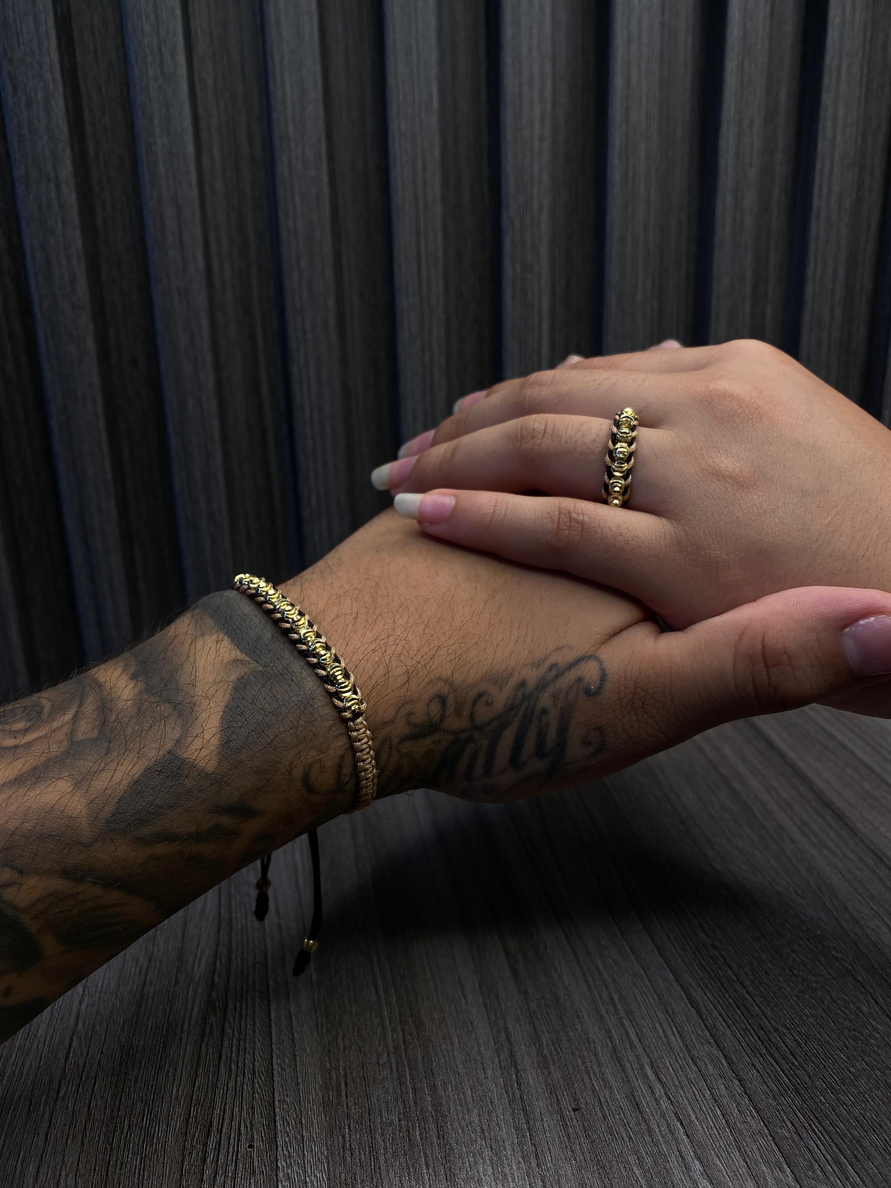 CONJUNTO PULSERA + ANILLO ENTRELAZADO ITALY