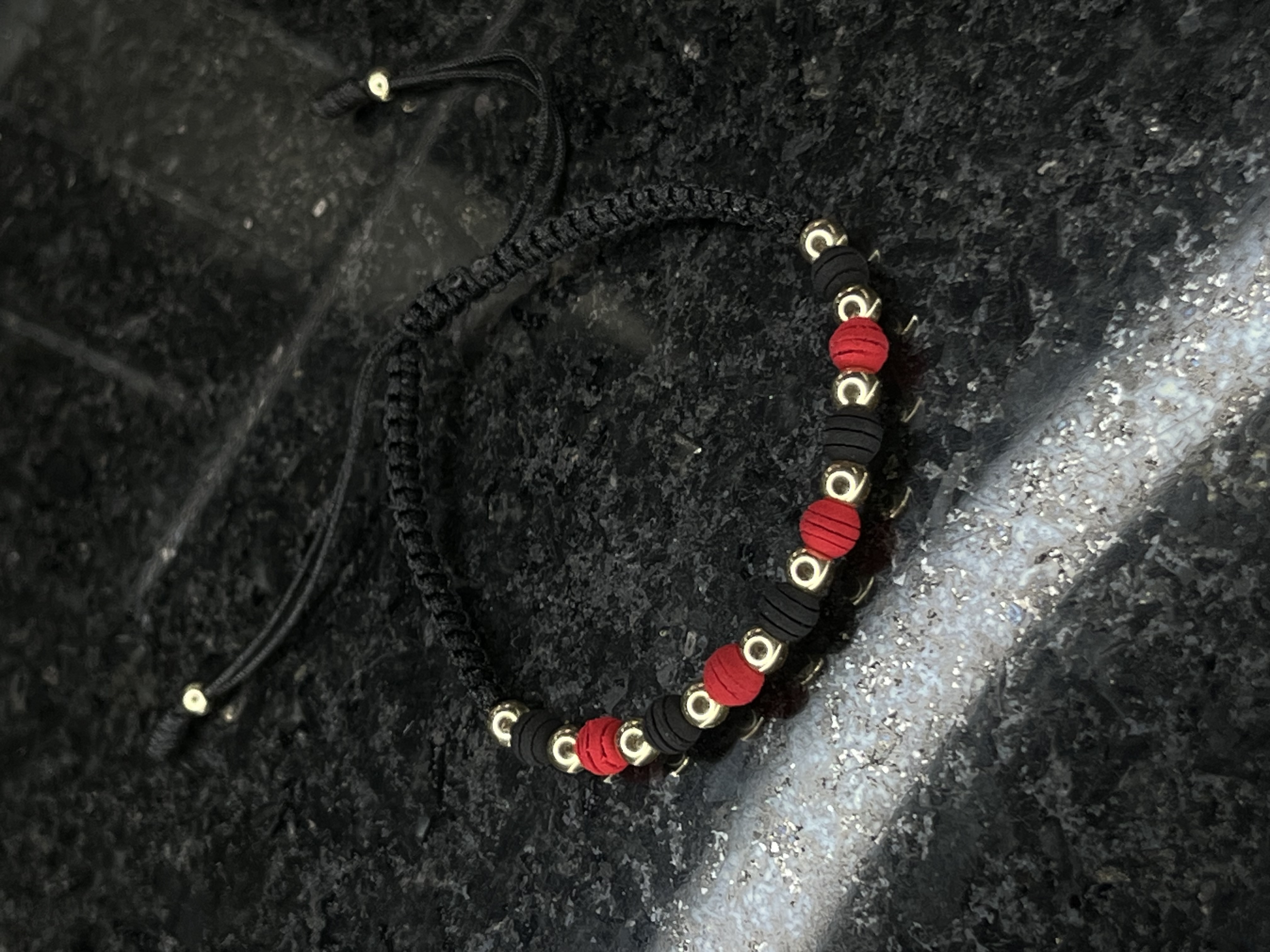 PULSERA NEOPRENOS ROJO/NEGRO