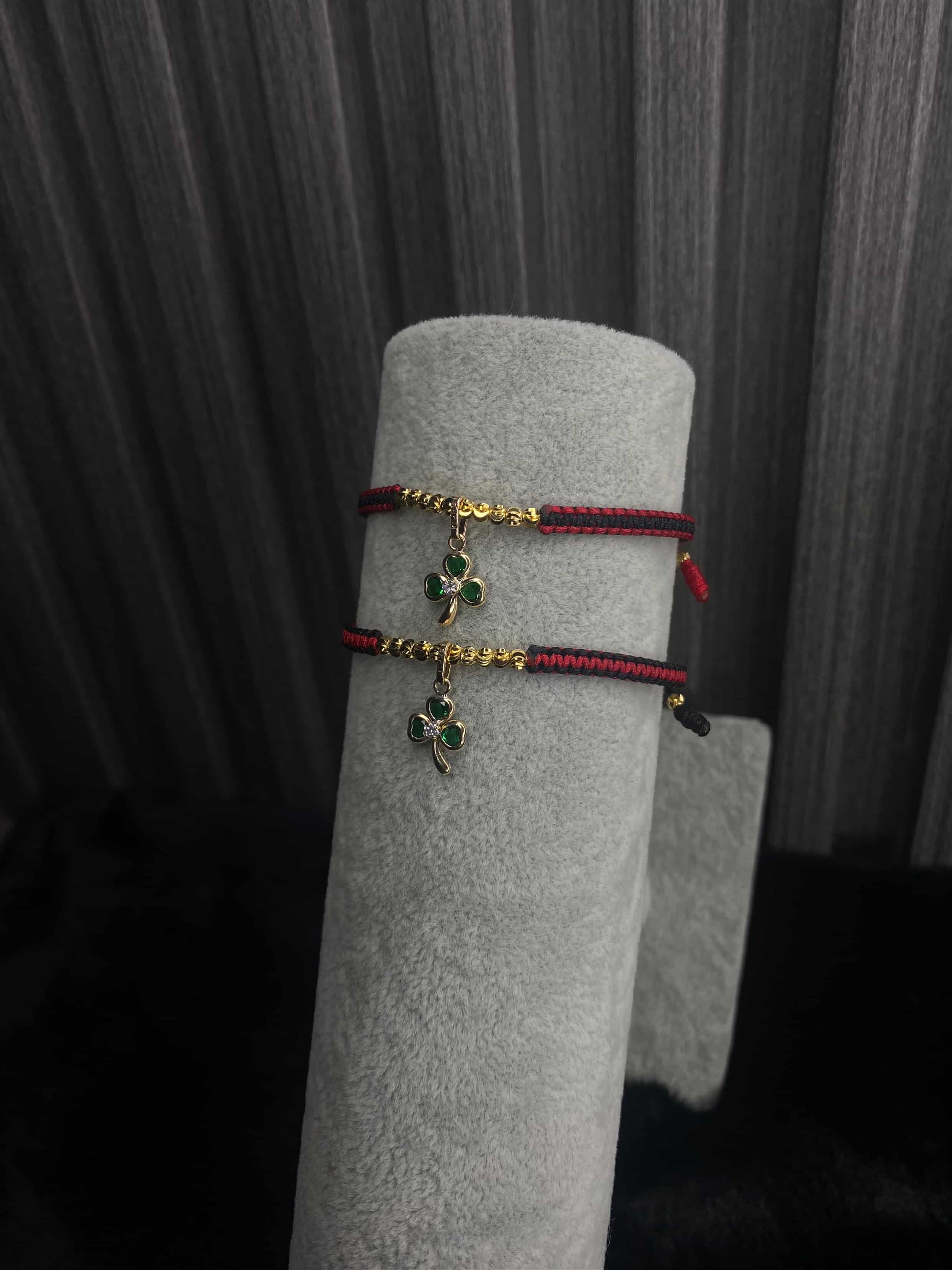 CONJUNTO PULSERAS BICOLOR TRÉBOL ITALY