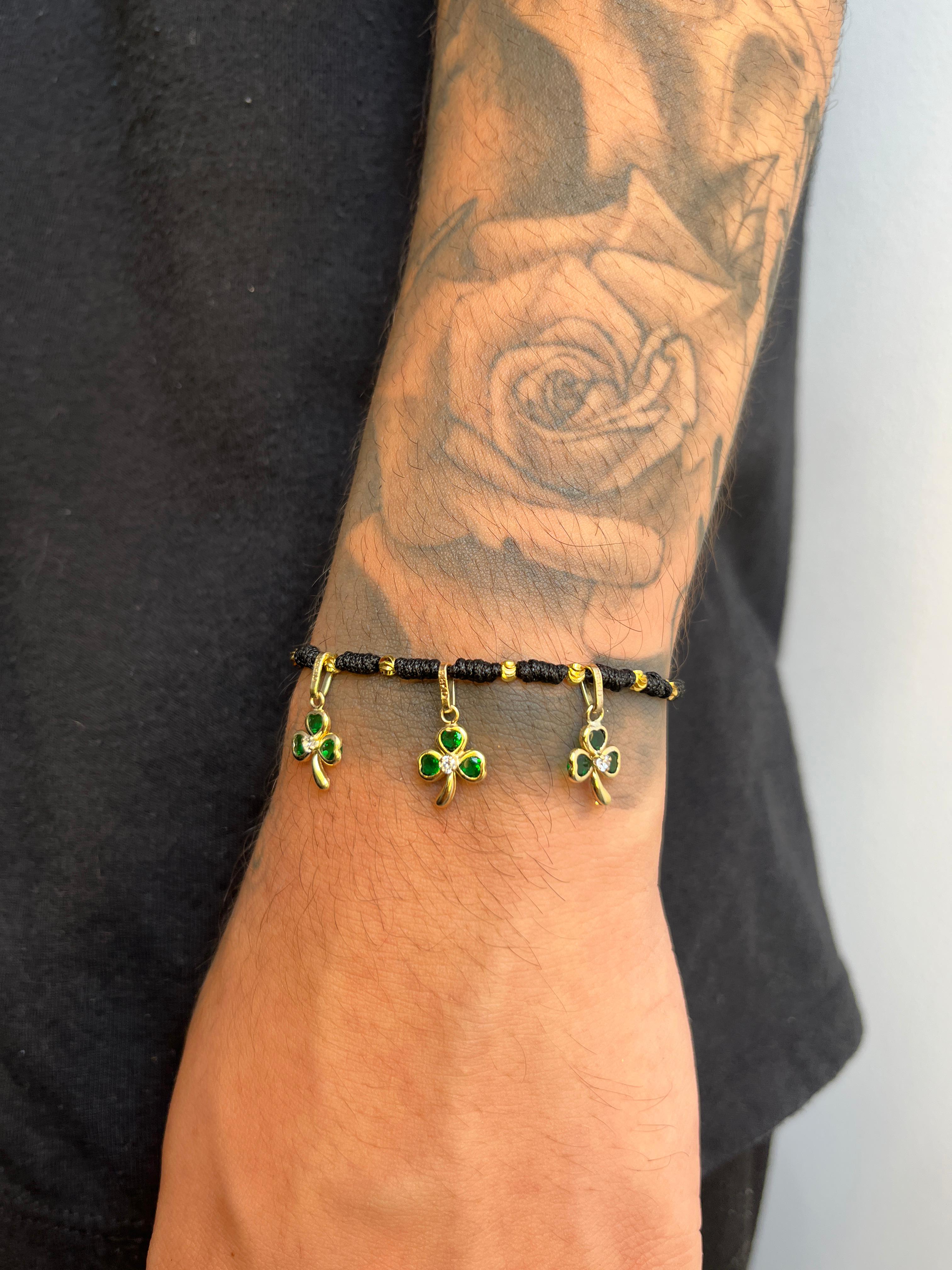 PULSERA TRIPLE TREBOL PROTECCION