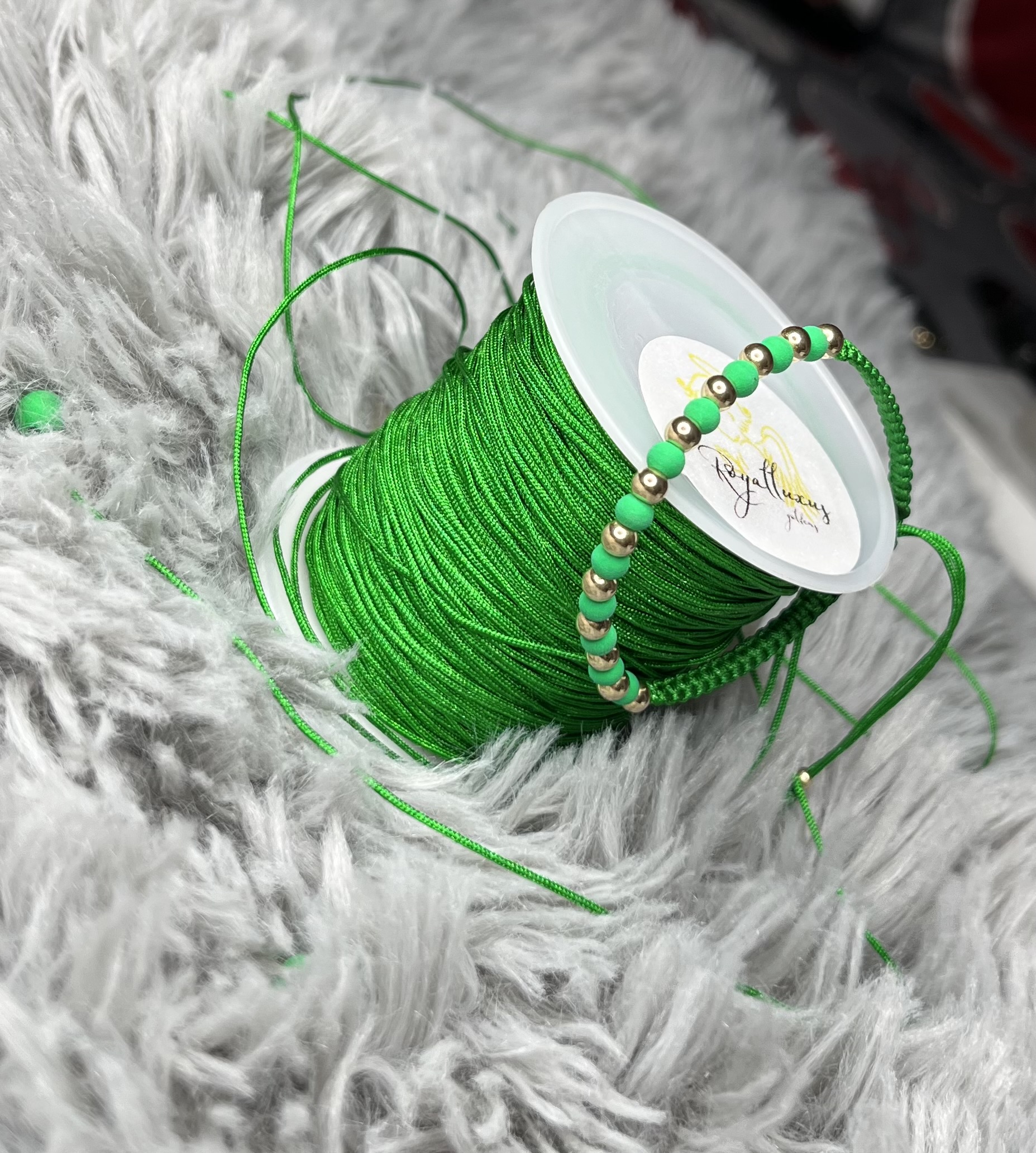 PULSERA NEOPRENOS VERDES INTERCALADOS