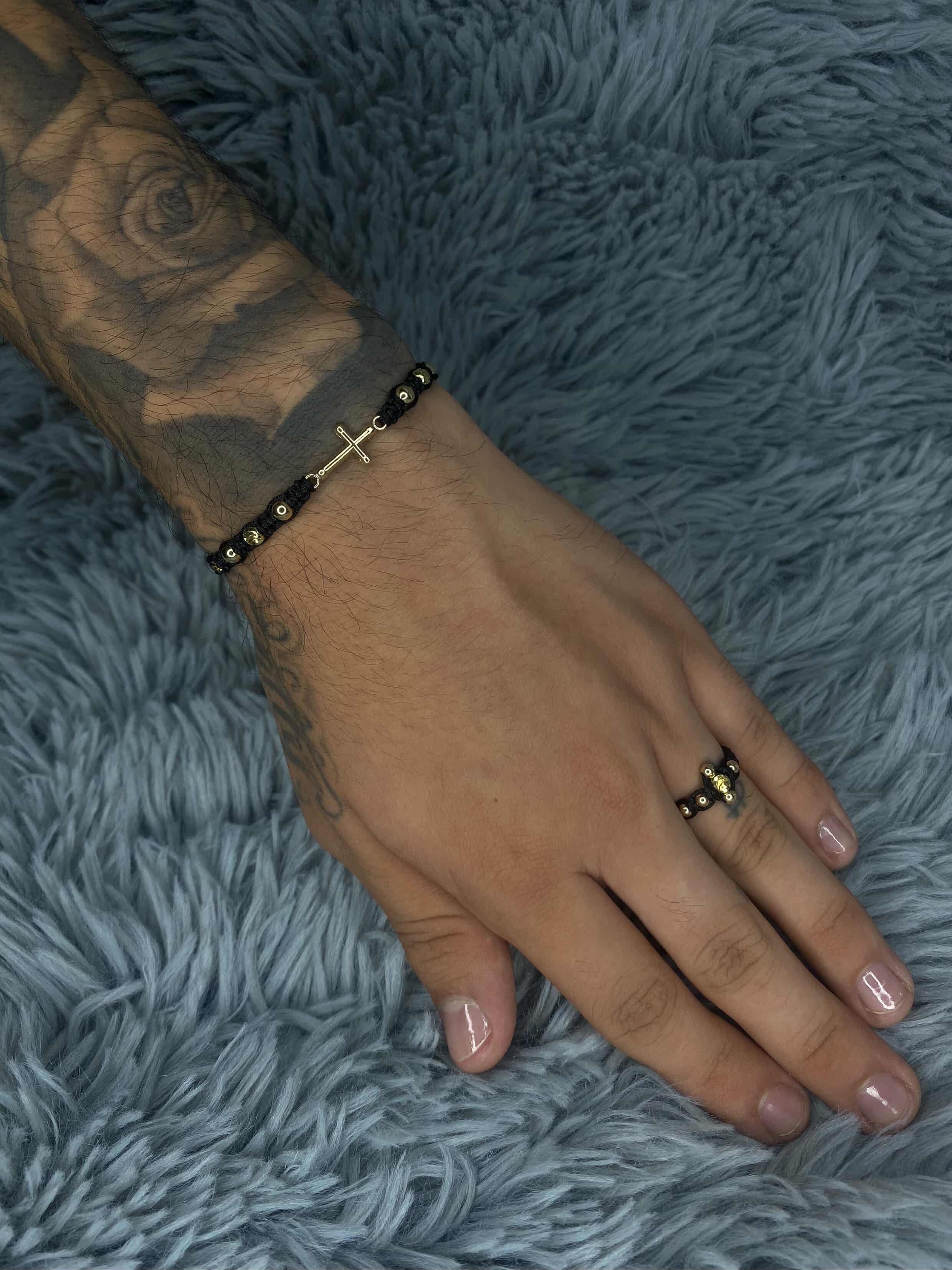 CONJUNTO CRUZ PULSERA + ANILLO