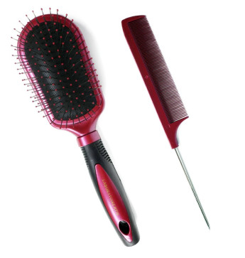 Hair brush and tail comb set