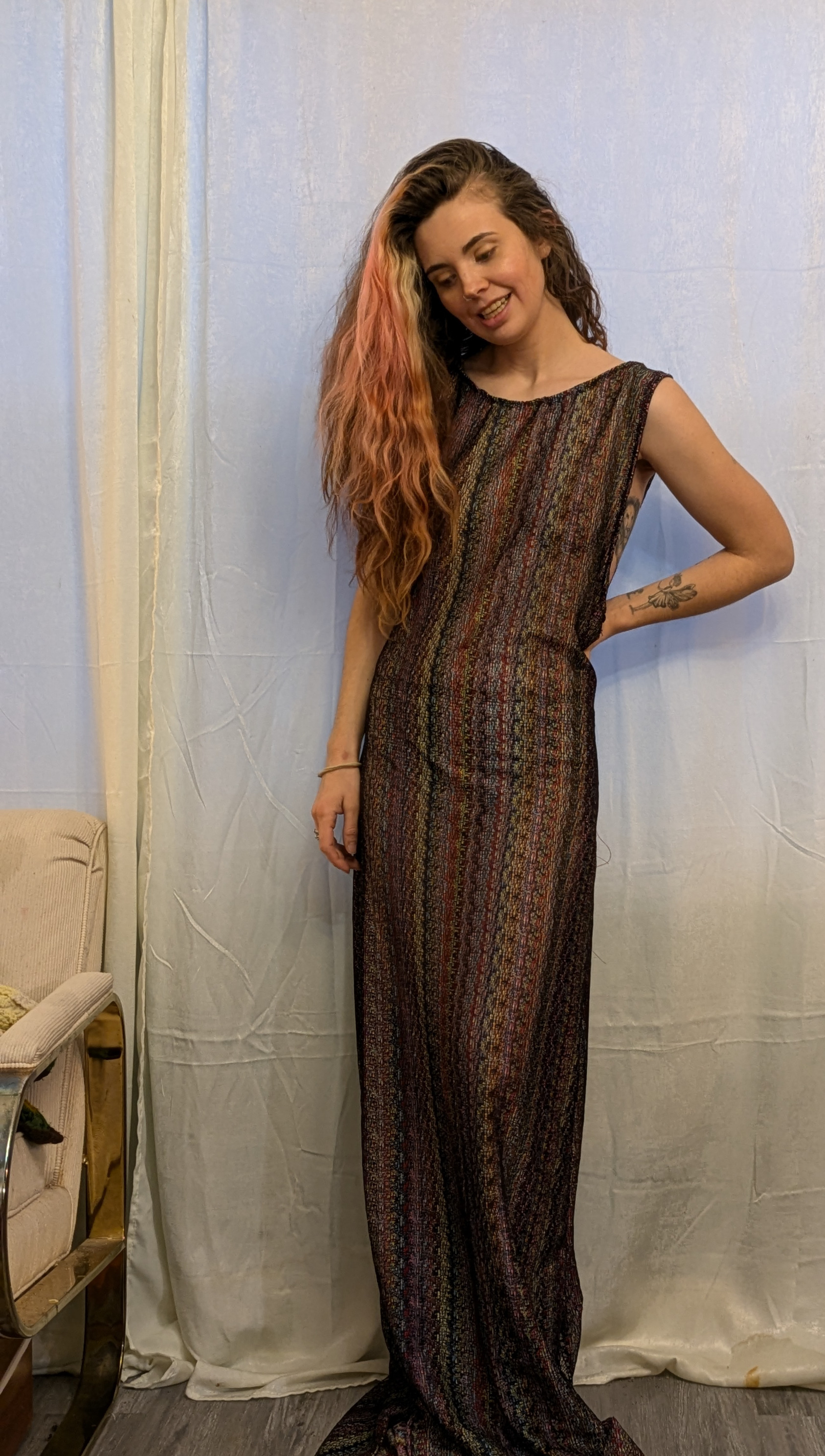 Sheer Maxi Dress M-L