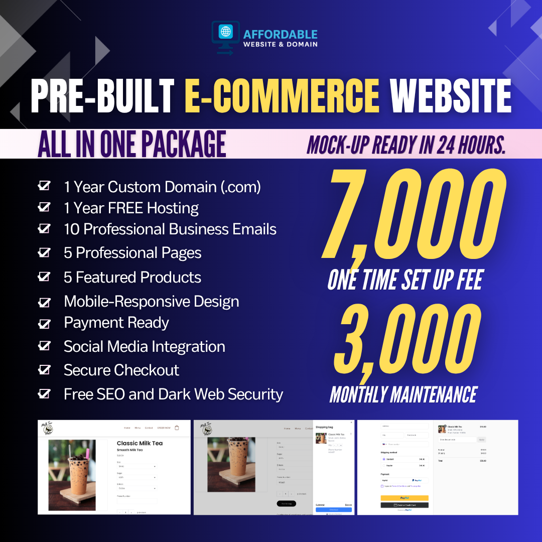 Pre-Built E-Commerce Website