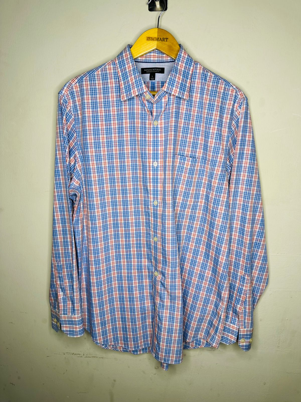 Men's plaid button-up shirt