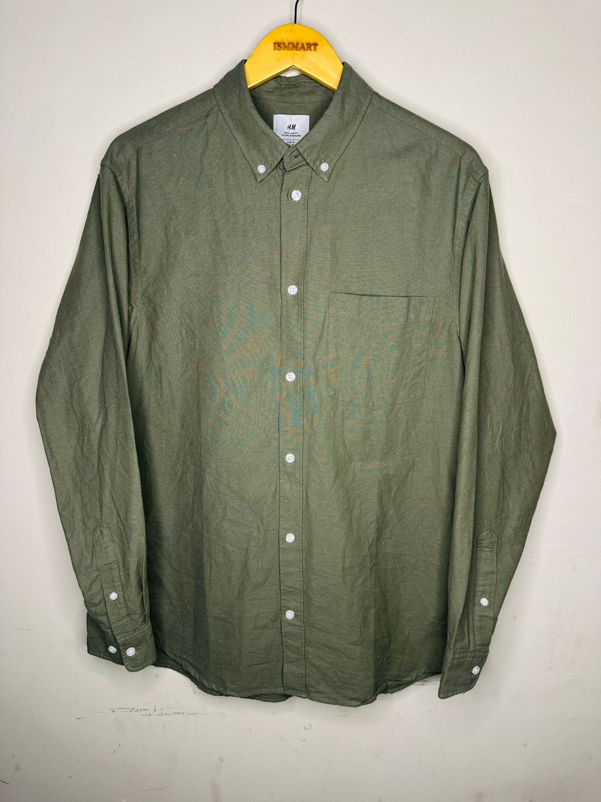 Olive Green Button-Up Shirt