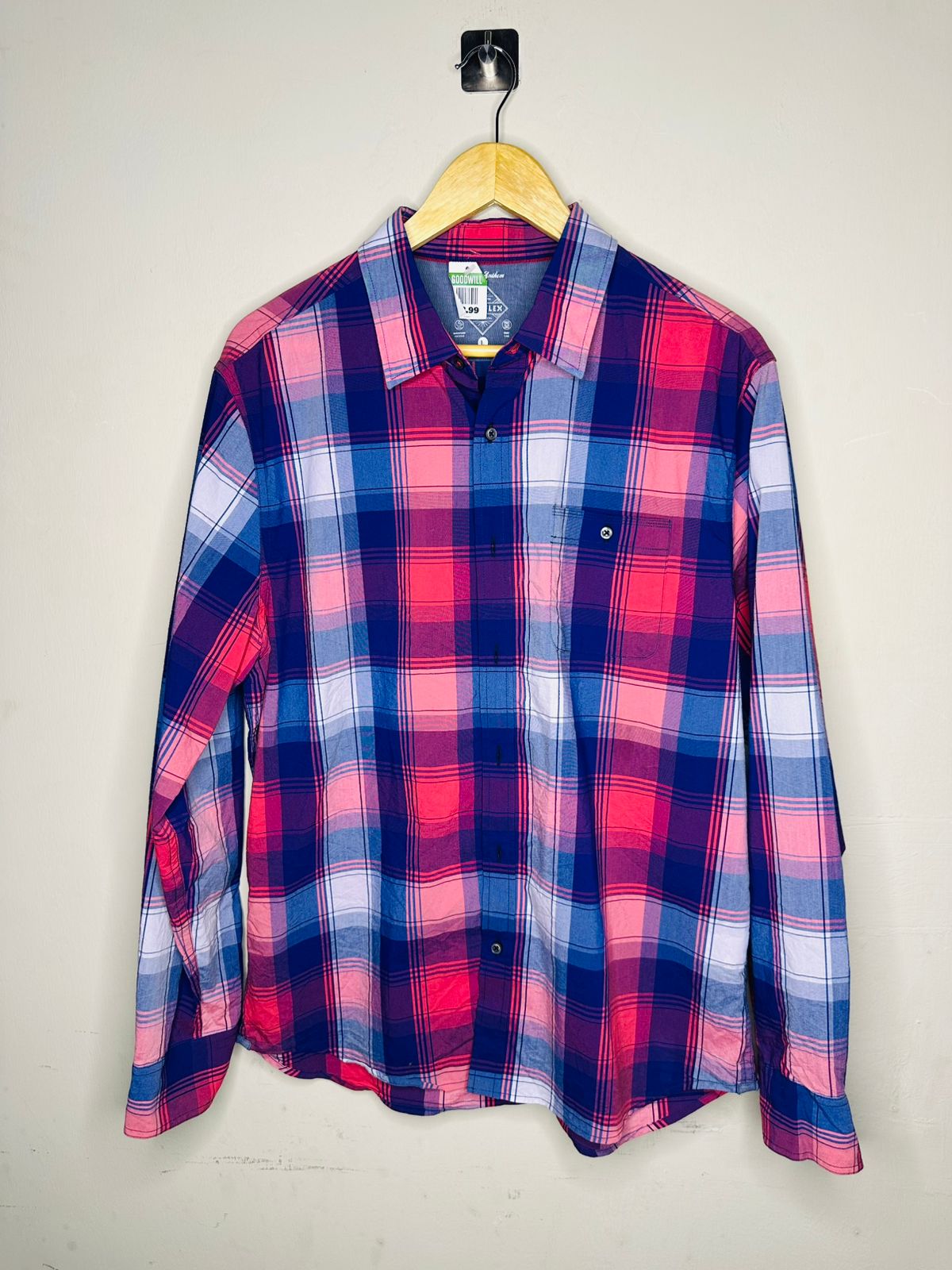 Men's Plaid Long-Sleeve Shirt