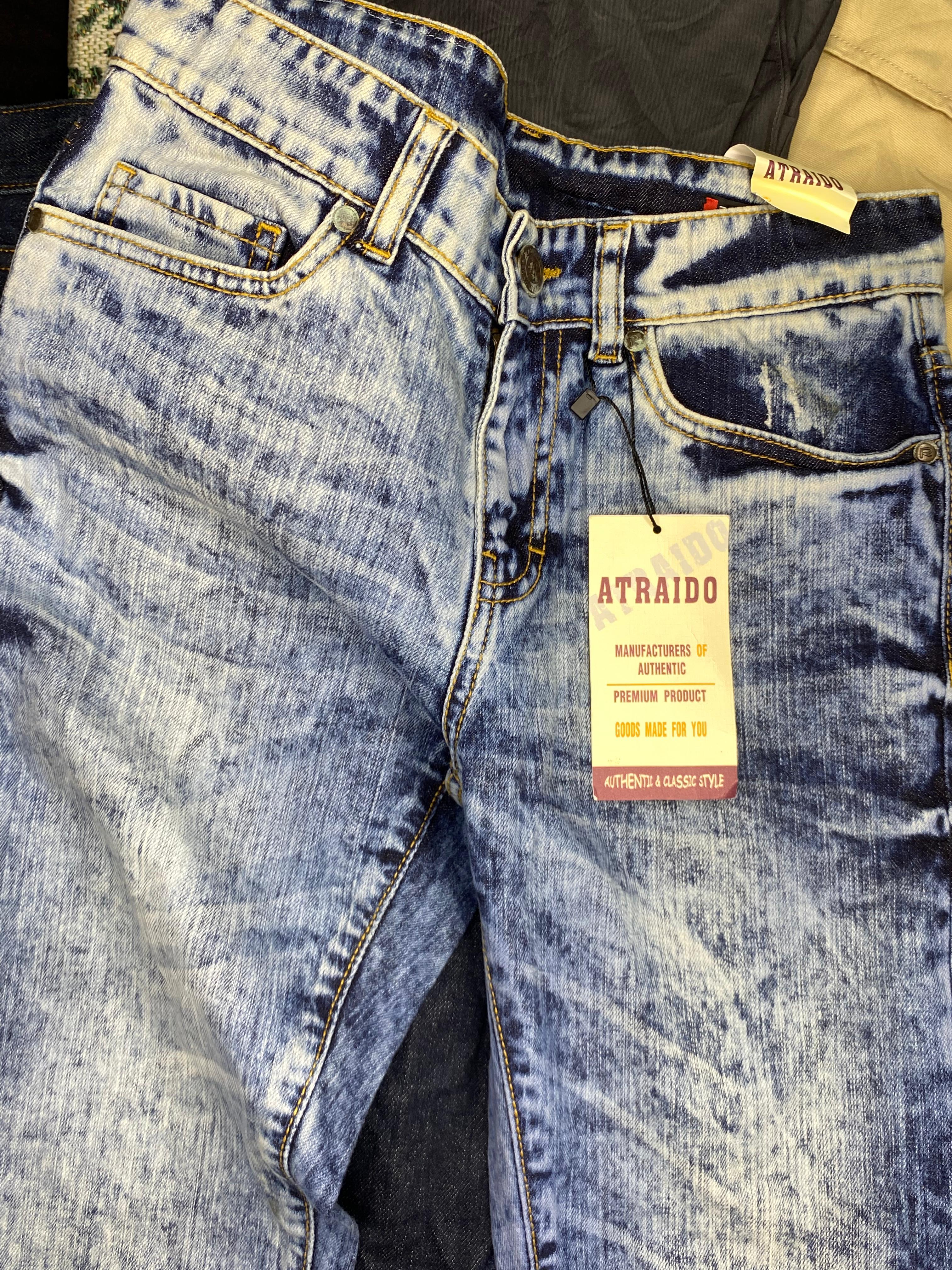 Atraido Washed Denim Jeans