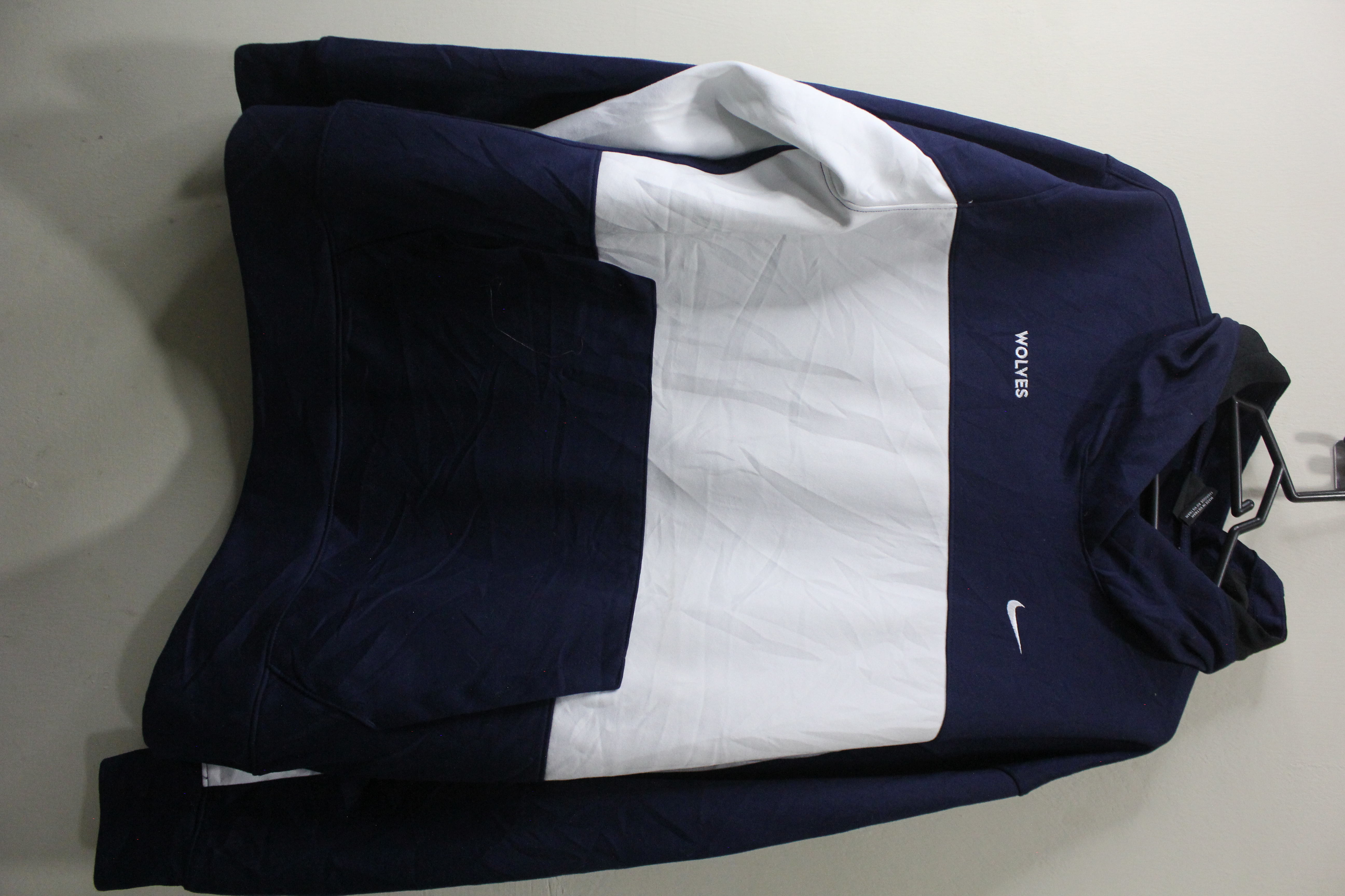 Nike Navy and White Hoodie
