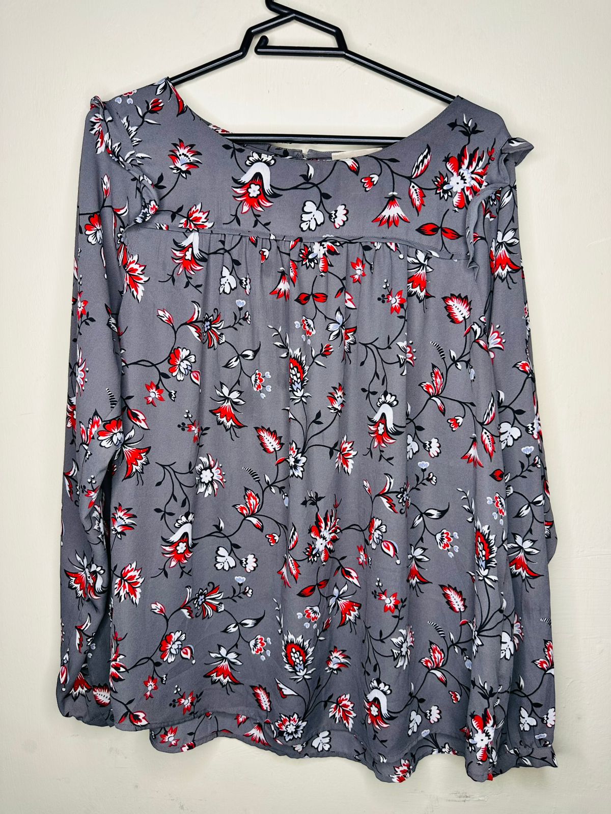 Floral Print Long Sleeve Blouse