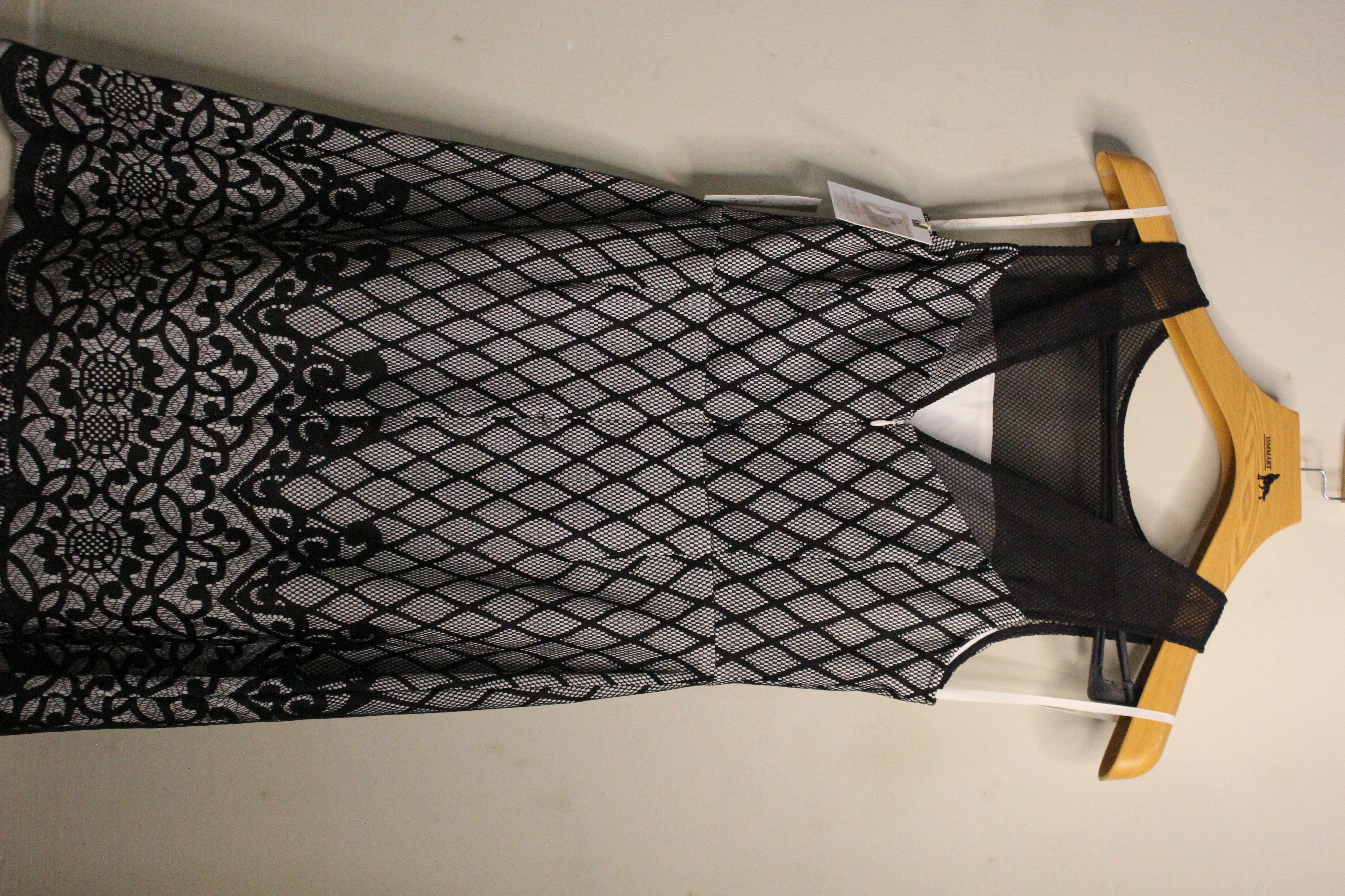 Black and White Mesh Dress