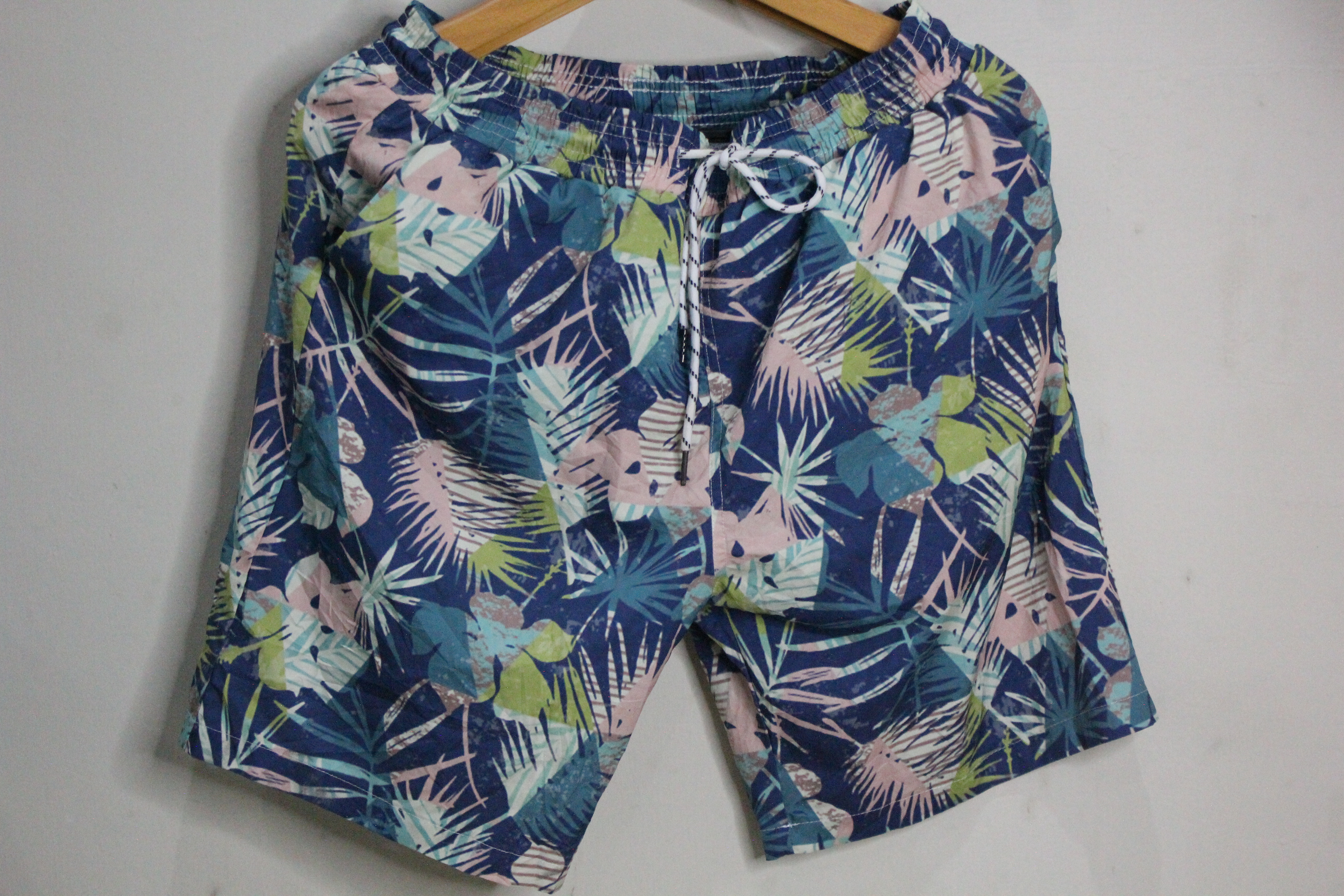 Tropical Print Beach Shorts
