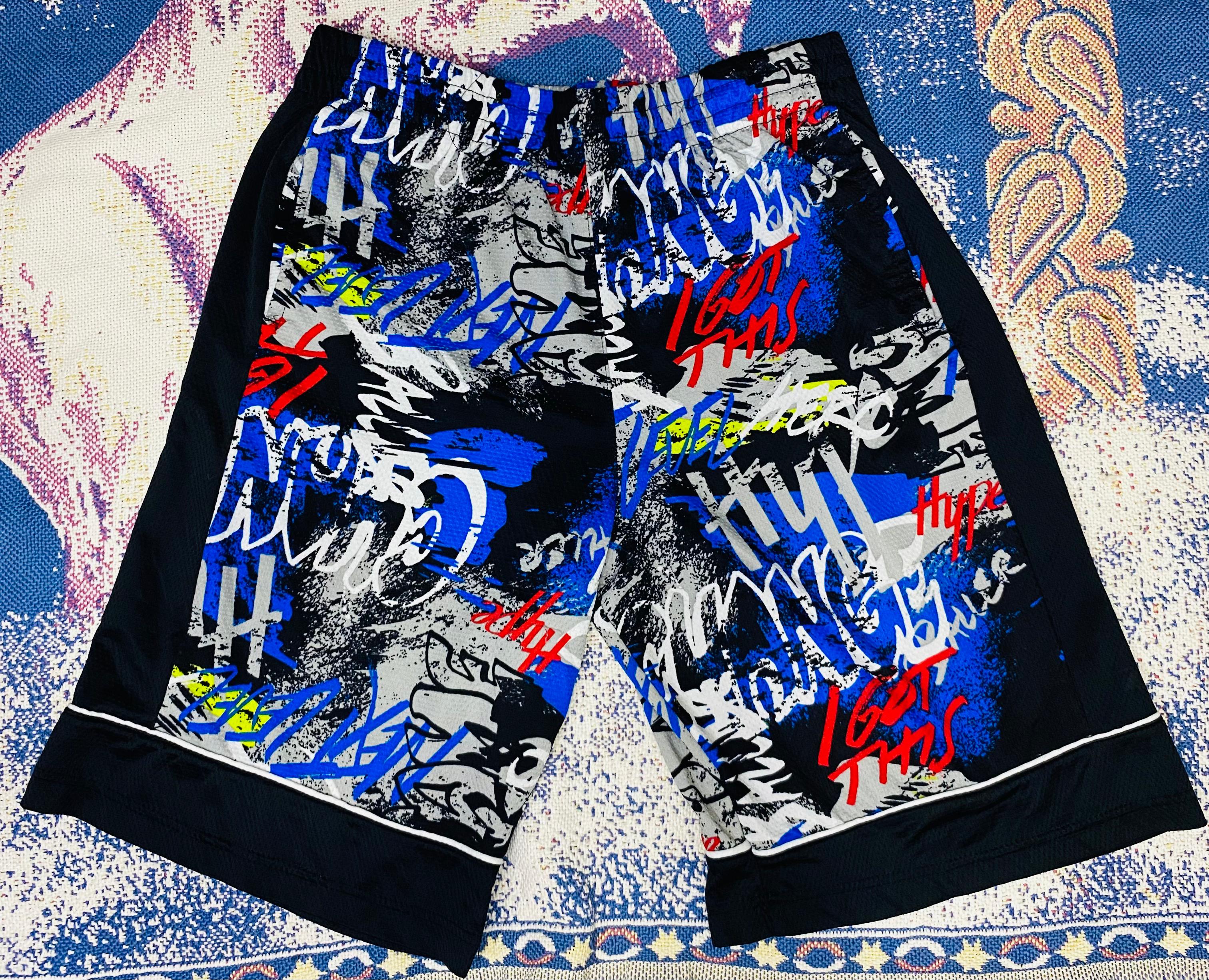 Men's Graffiti Print Shorts