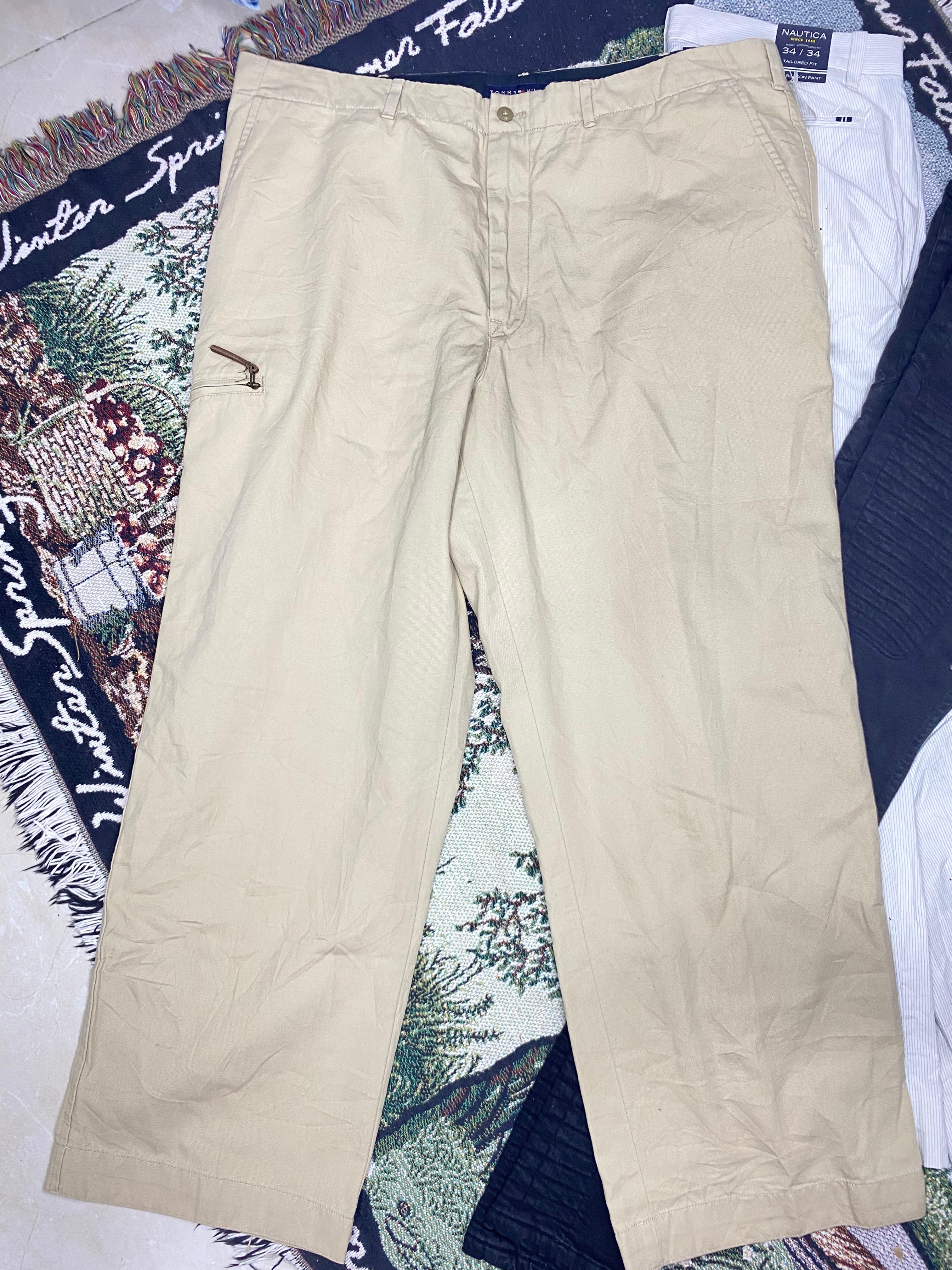 Beige Cotton Pants