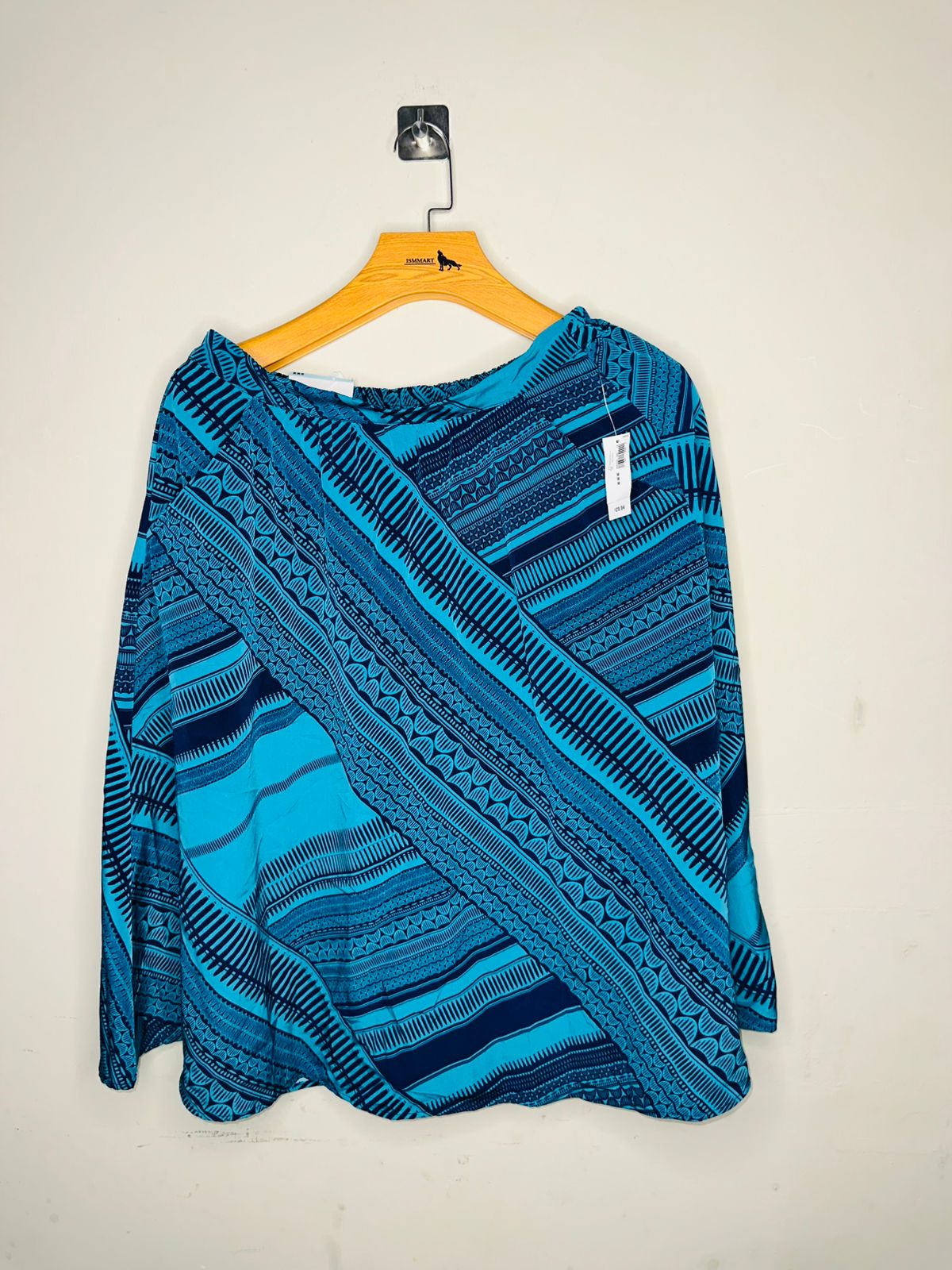 Blue patterned skirt