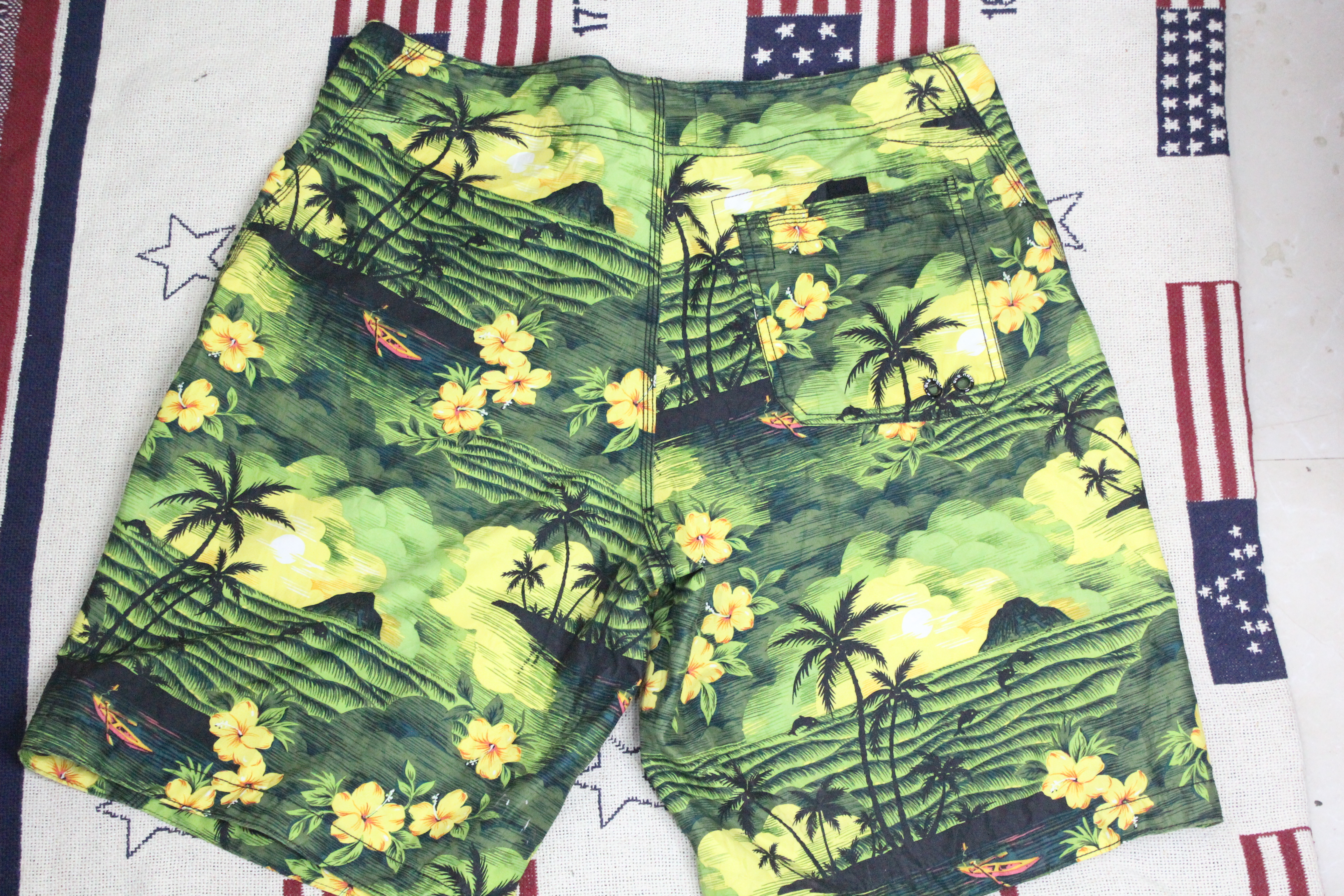 Hawaiian Print Board Shorts