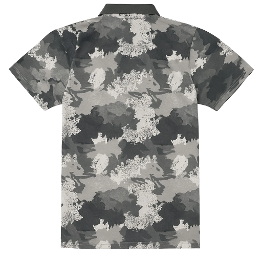 Urban Camo Half-Zip Polo T-Shirt