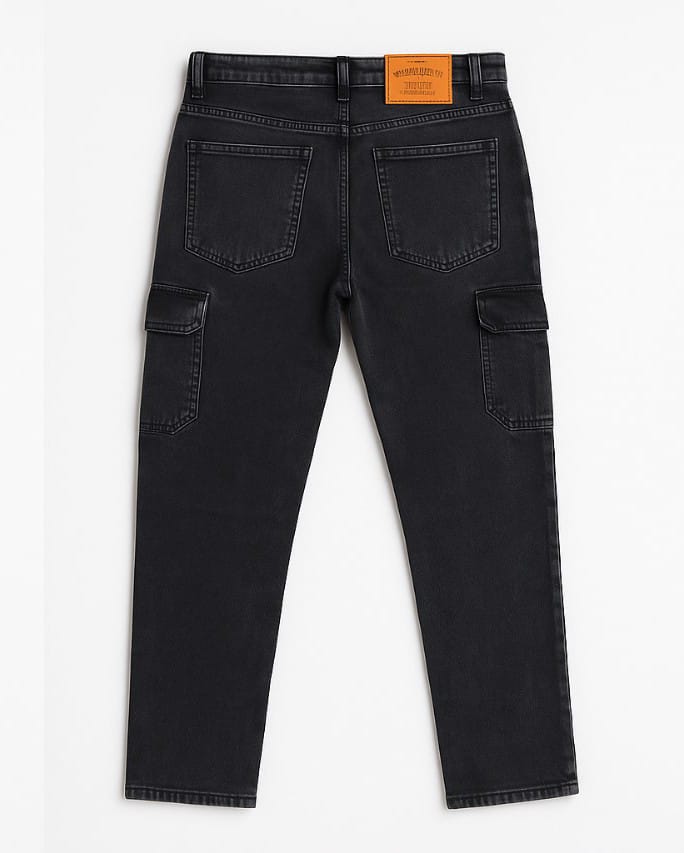 Black cargo jeans