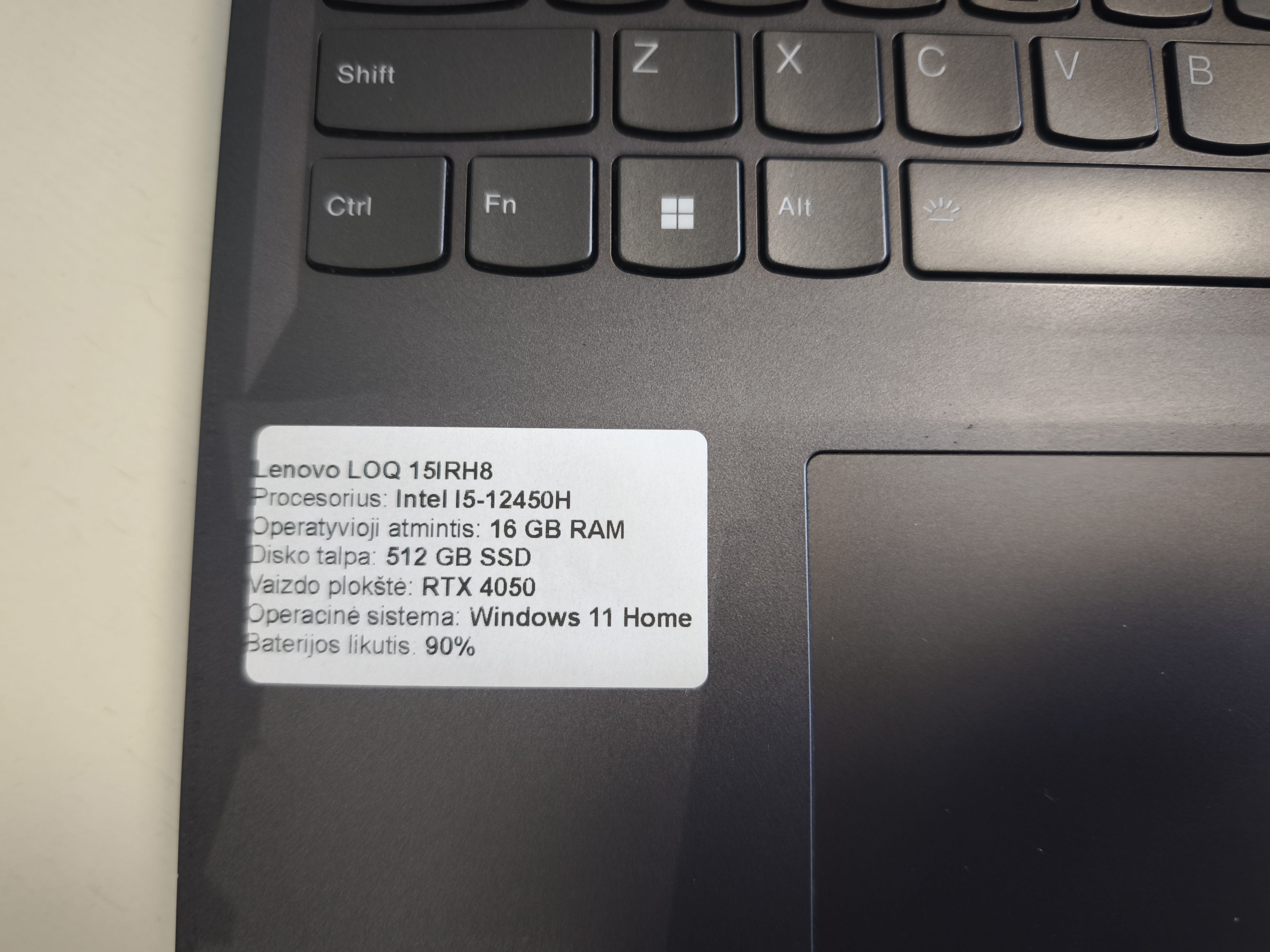 Lenovo Loq Rtx 4050 / i5-12450h / 16gb / 512gb SSD