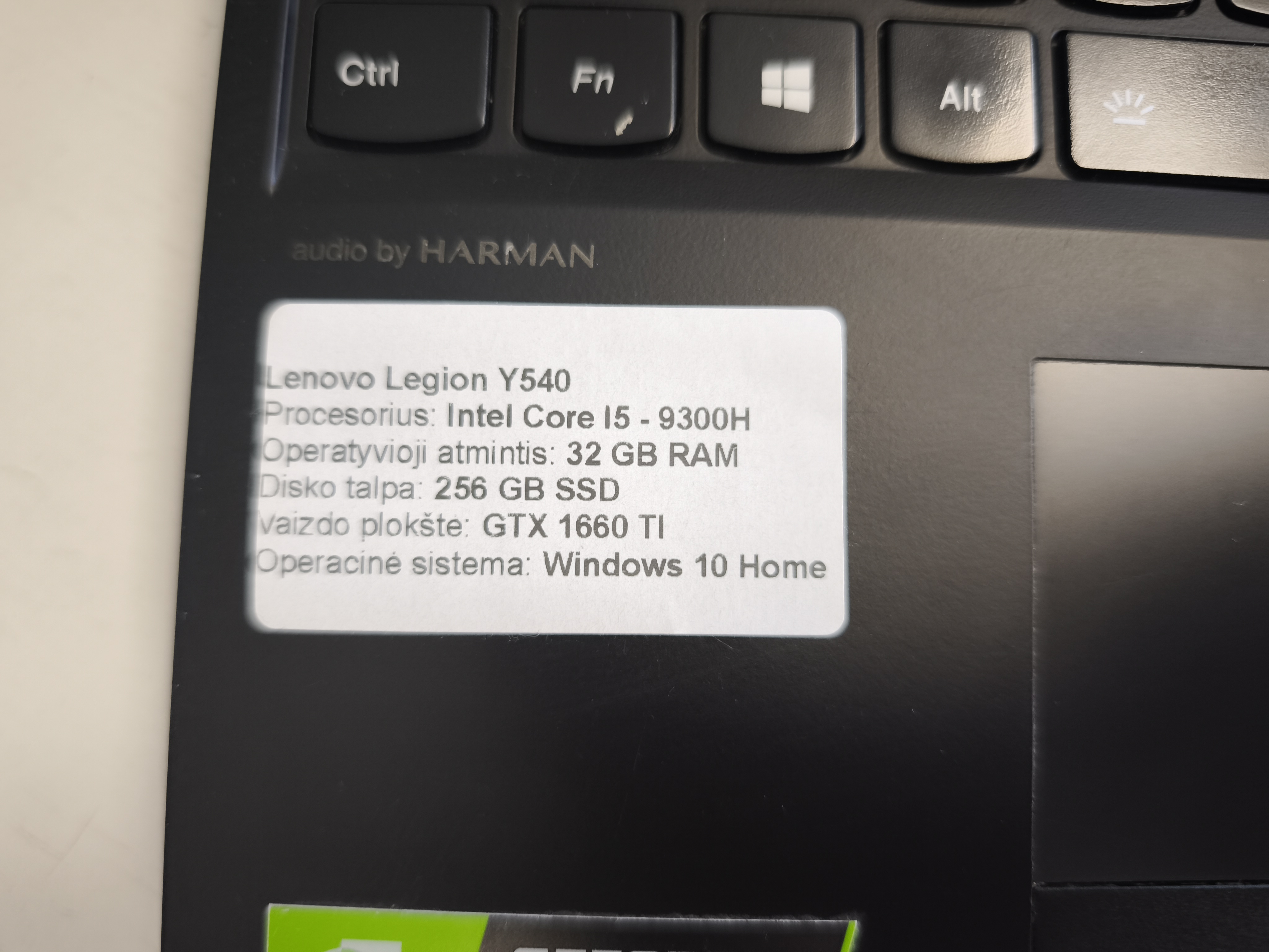 Lenovo Legion Gtx 1660ti / 32gb RAM / I5-9300h