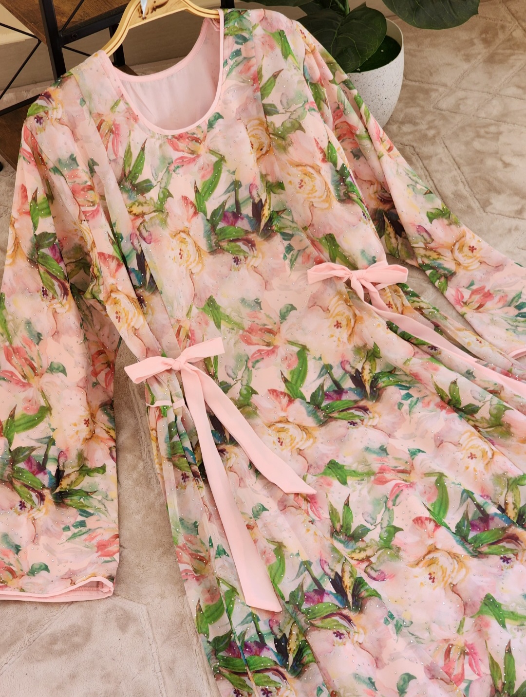 جلابية شيفون مفصص١٠