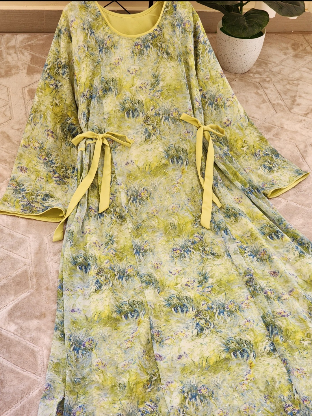 جلابية شيفون مفصص٥