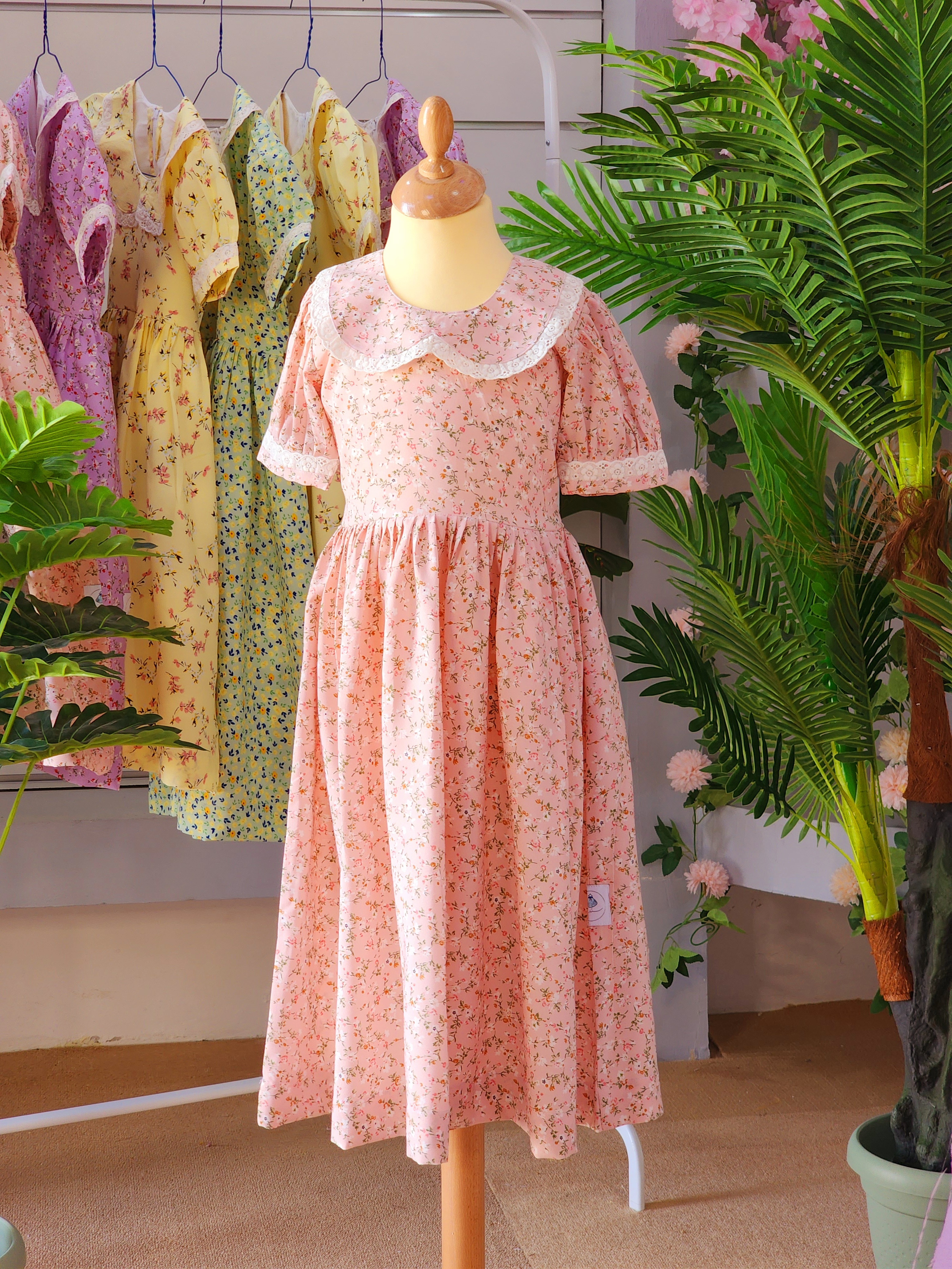 🩷فستان قطن وردي