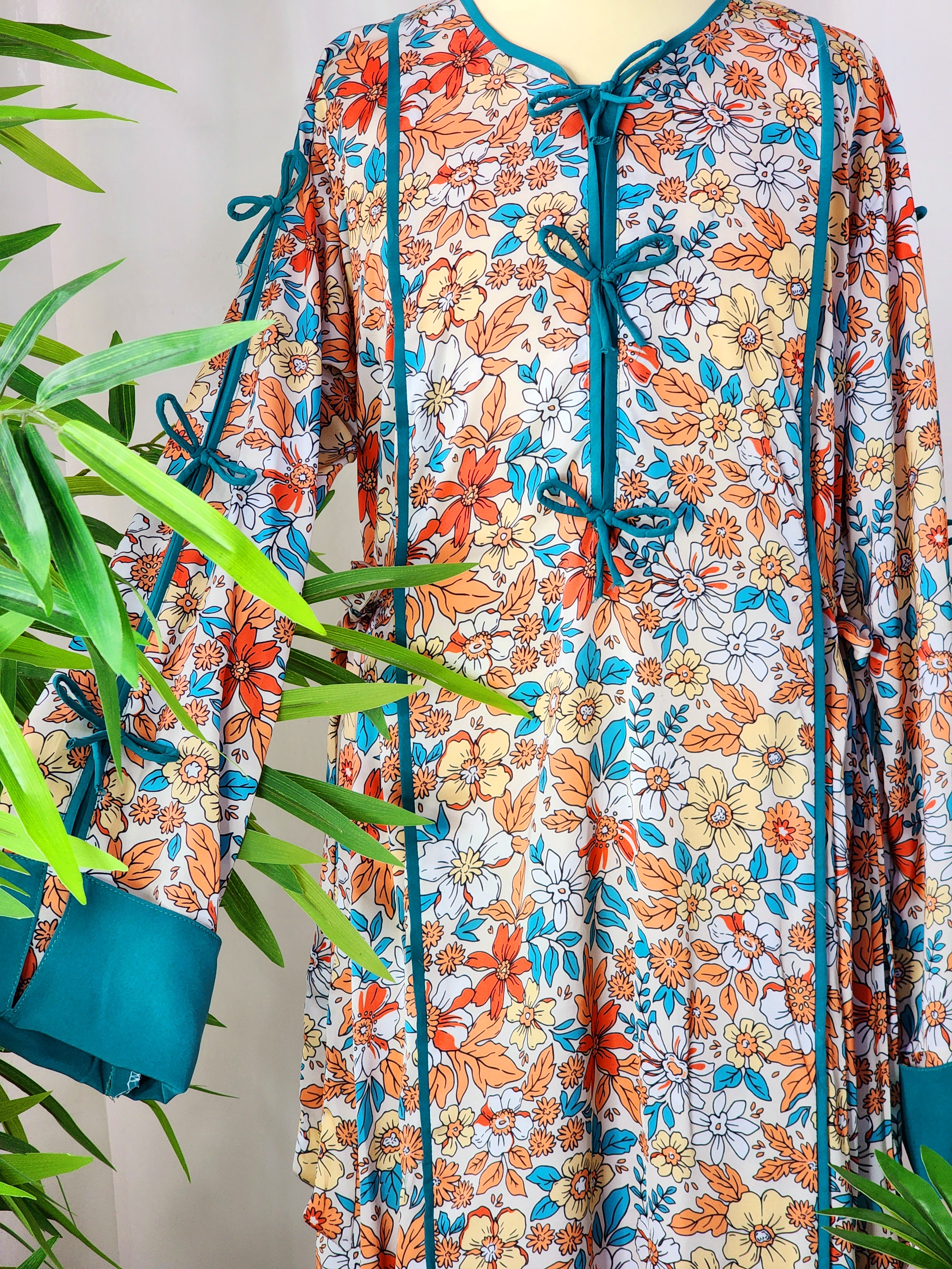 جلابية الفيونكات-أزرق