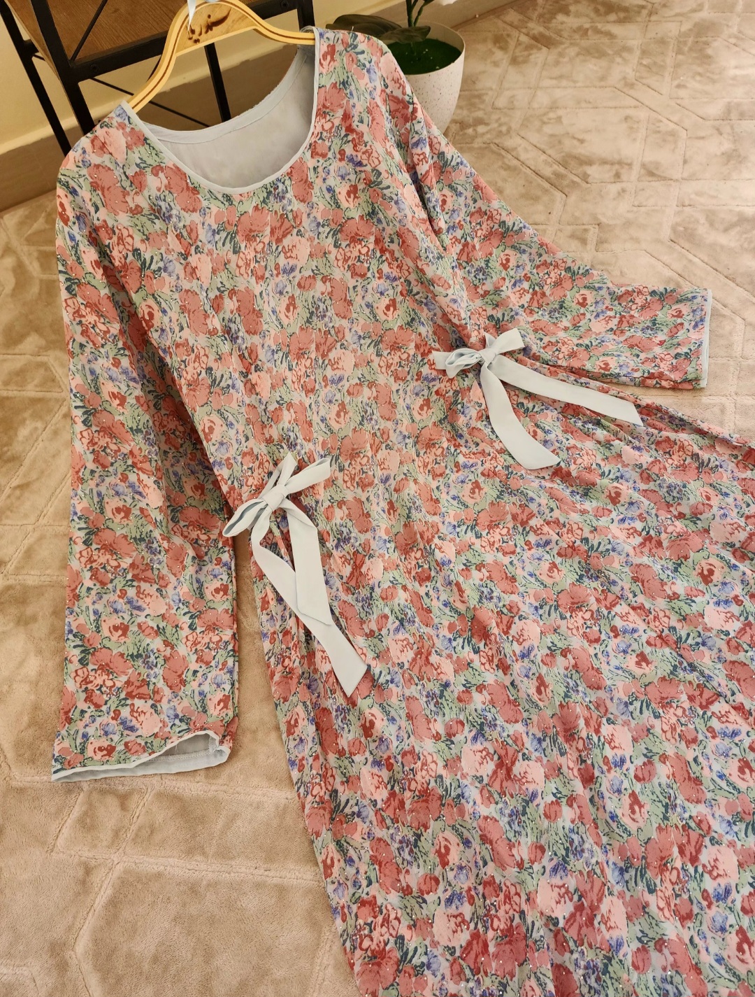 جلابية شيفون مفصص١١