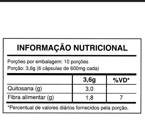 Quitosana 500mg 60CAPS