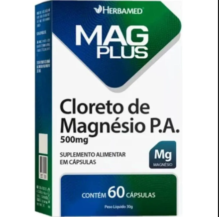 Cloreto de Magnésio P.A. 500mg 60CAPS