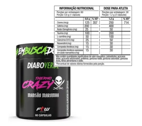 Diabo Verde Thermo Crazy 60CAPS