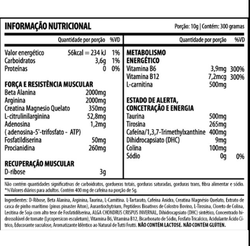 Crack Pré-Treino Demons Lab 300g