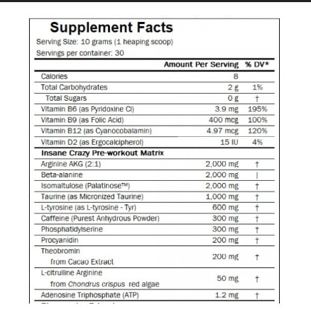 Crazy Clown Pré-Treino 300G
