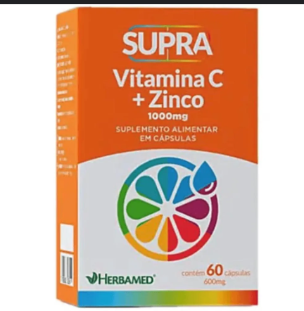Vitamina C + Zinco Supra 1000mg 60CAPS