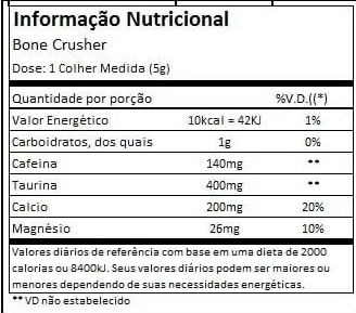Bone Crusher Pré-Treino 150G